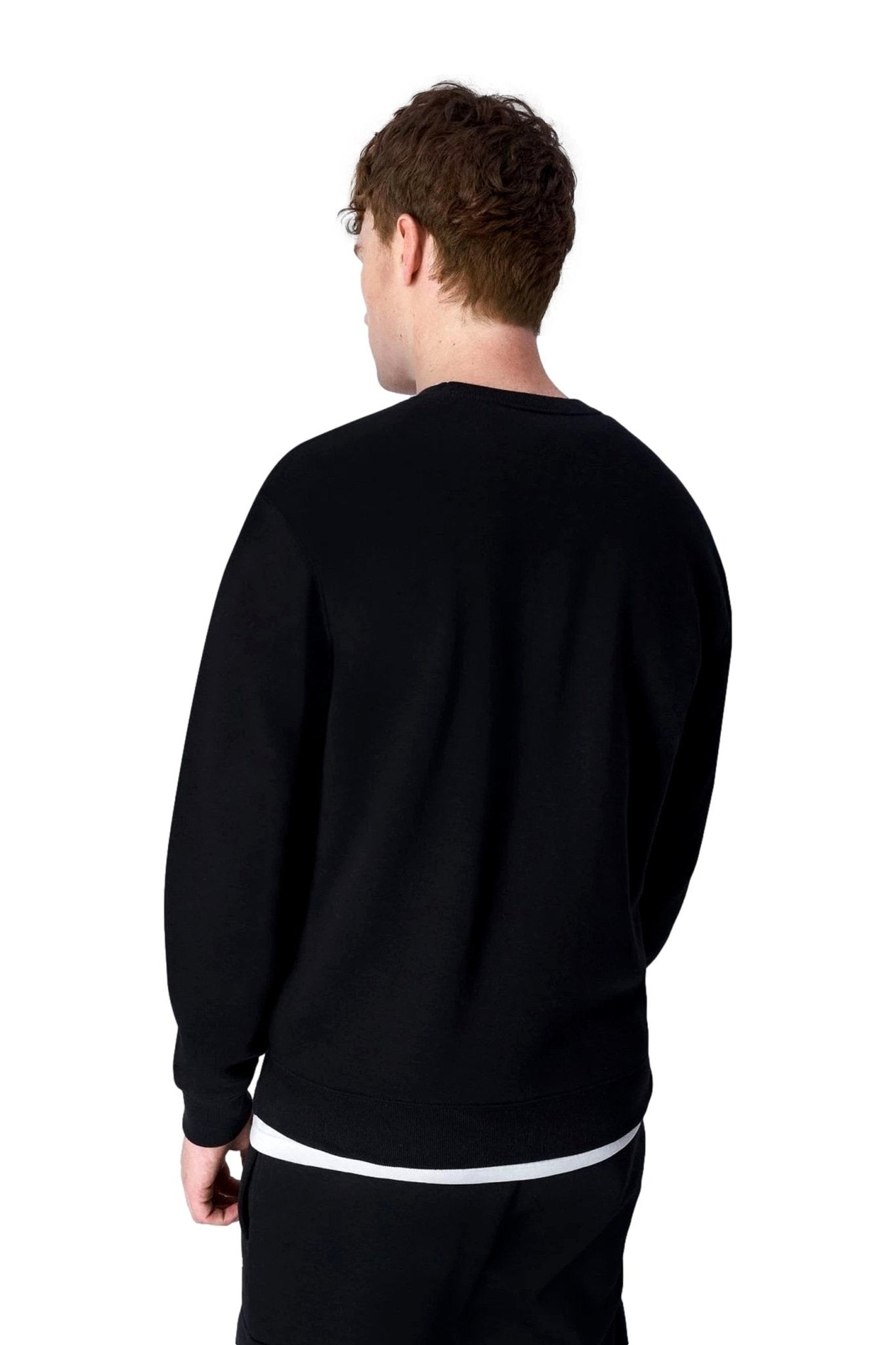 SUDADERA CHAMPION NEGRA EMBROIDERED SCRIPT LOGO CREWNECK - AREA ZERO