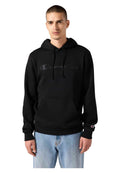 SUDADERA CHAMPION NEGRA ICONS EMBROIDERED TONED LOGO