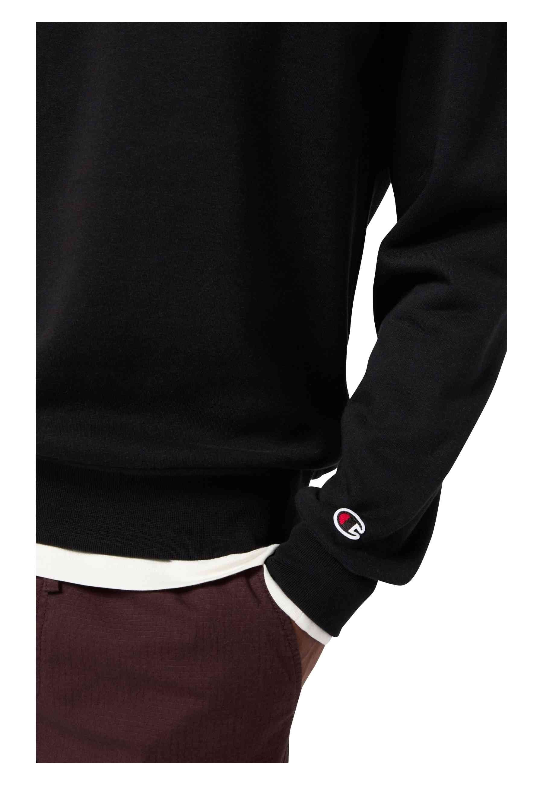 SUDADERA CHAMPION NEGRA ICONS EMBROIDERED TONED LOGO CREWNECK