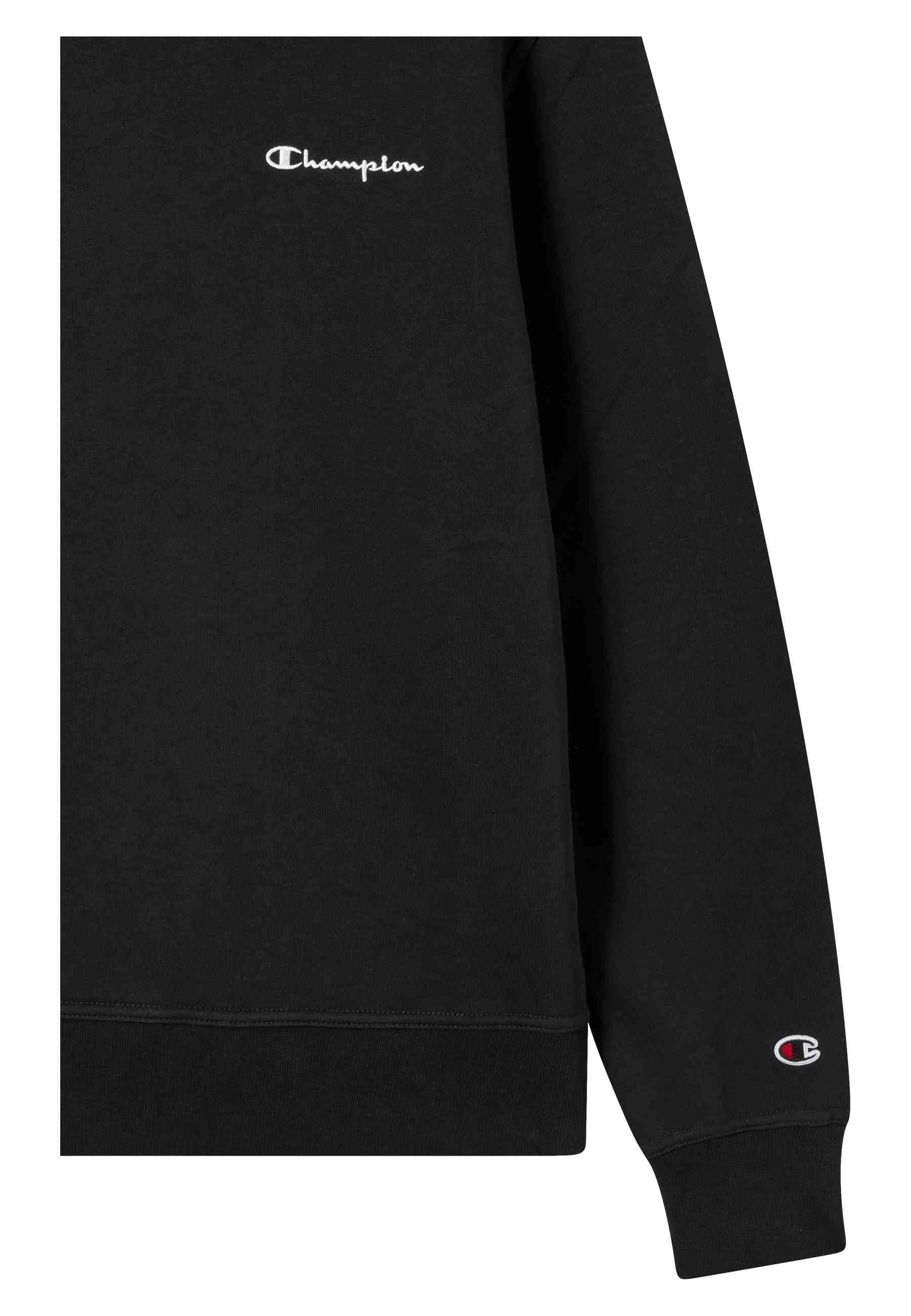 SUDADERA CHAMPION NEGRA SMALL EMBROIDERED LOGO CREWNECK