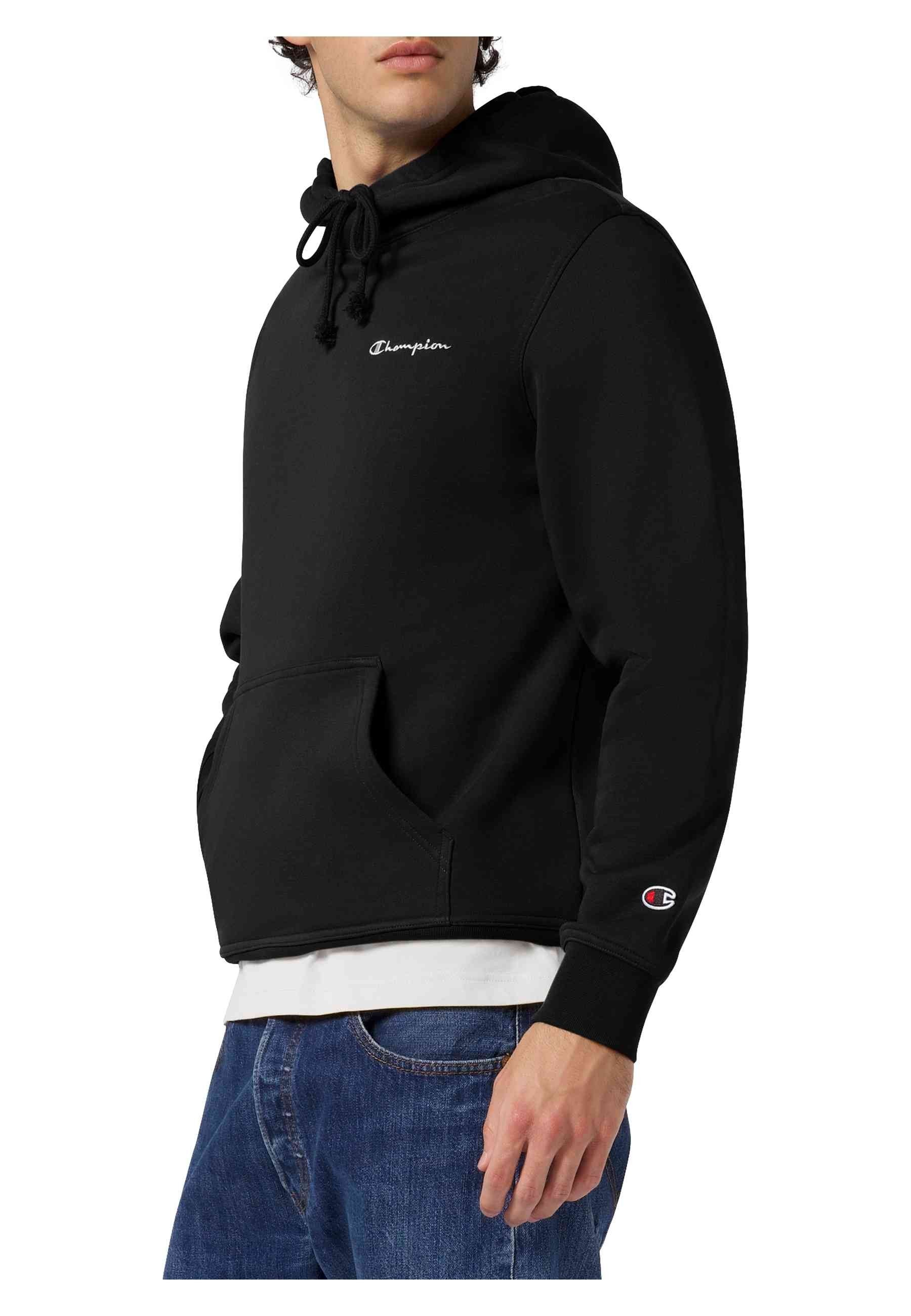 SUDADERA CHAMPION NEGRA SMALL EMBROIDERED LOGO HOODIE