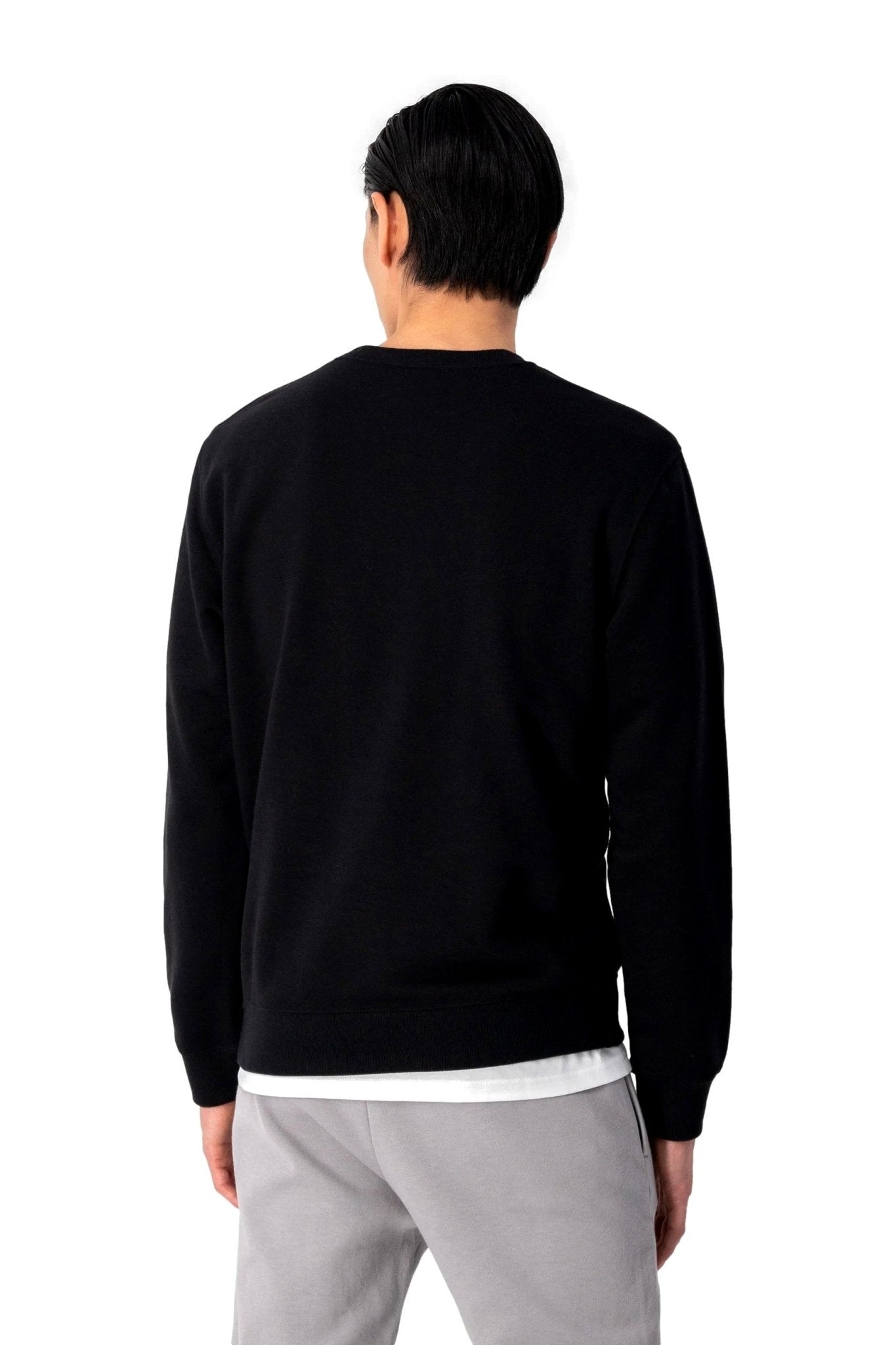 SUDADERA CHAMPION NEGRA SMALL TEXTED LOGO CREWNECK - AREA ZERO