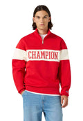 SUDADERA CHAMPION ROJA ACADEMY LOGO HALF ZIP SWEATSHIRT