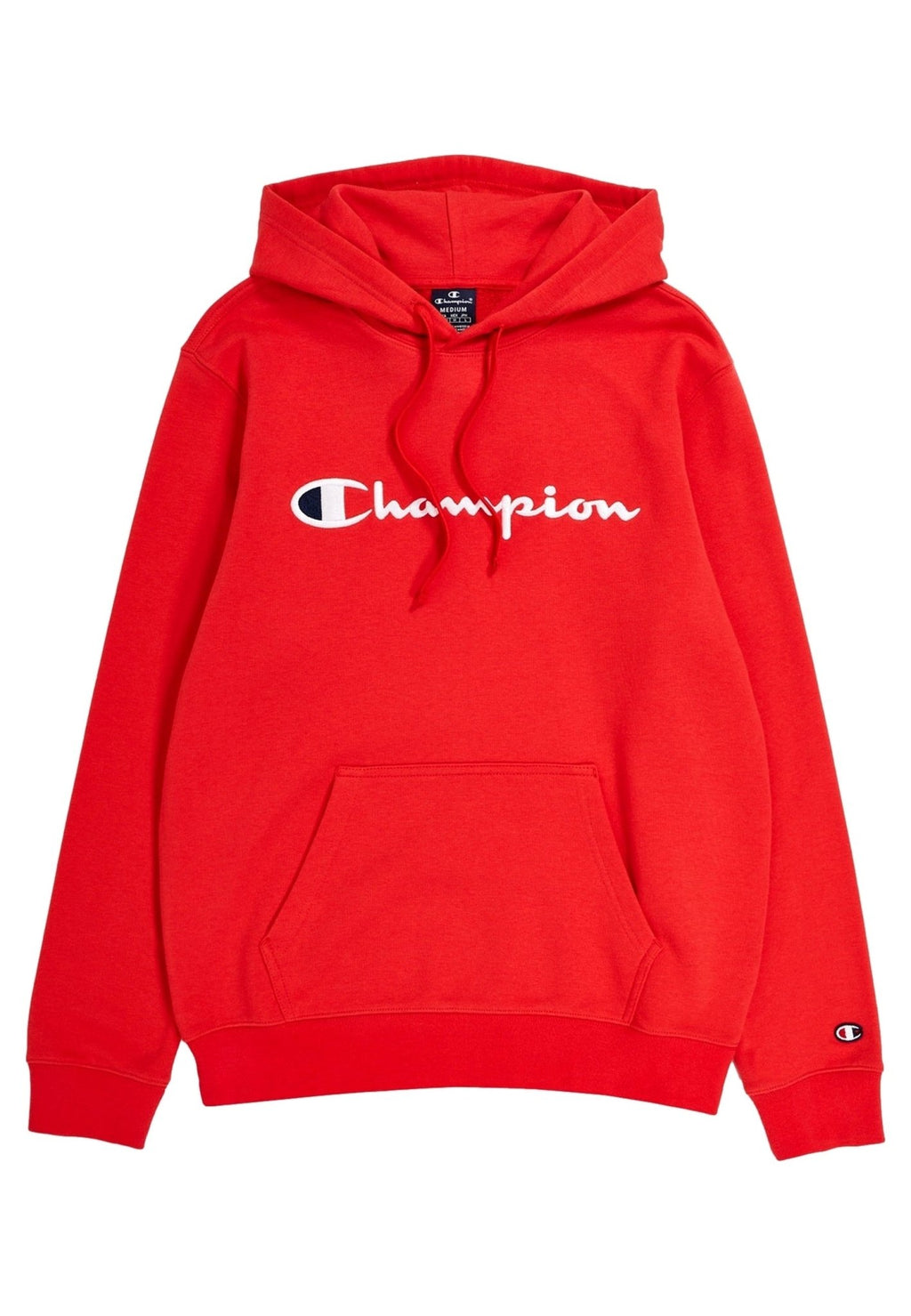 Sudadera Champion Roja con Logo Bordado y Capucha para Hombre
