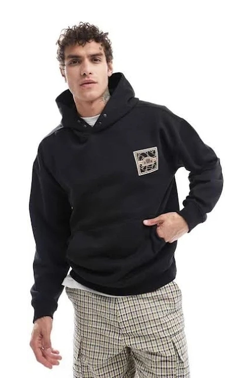 SUDADERA ELLESSE NEGRA BARELI OH HOODY LOOSE FIT