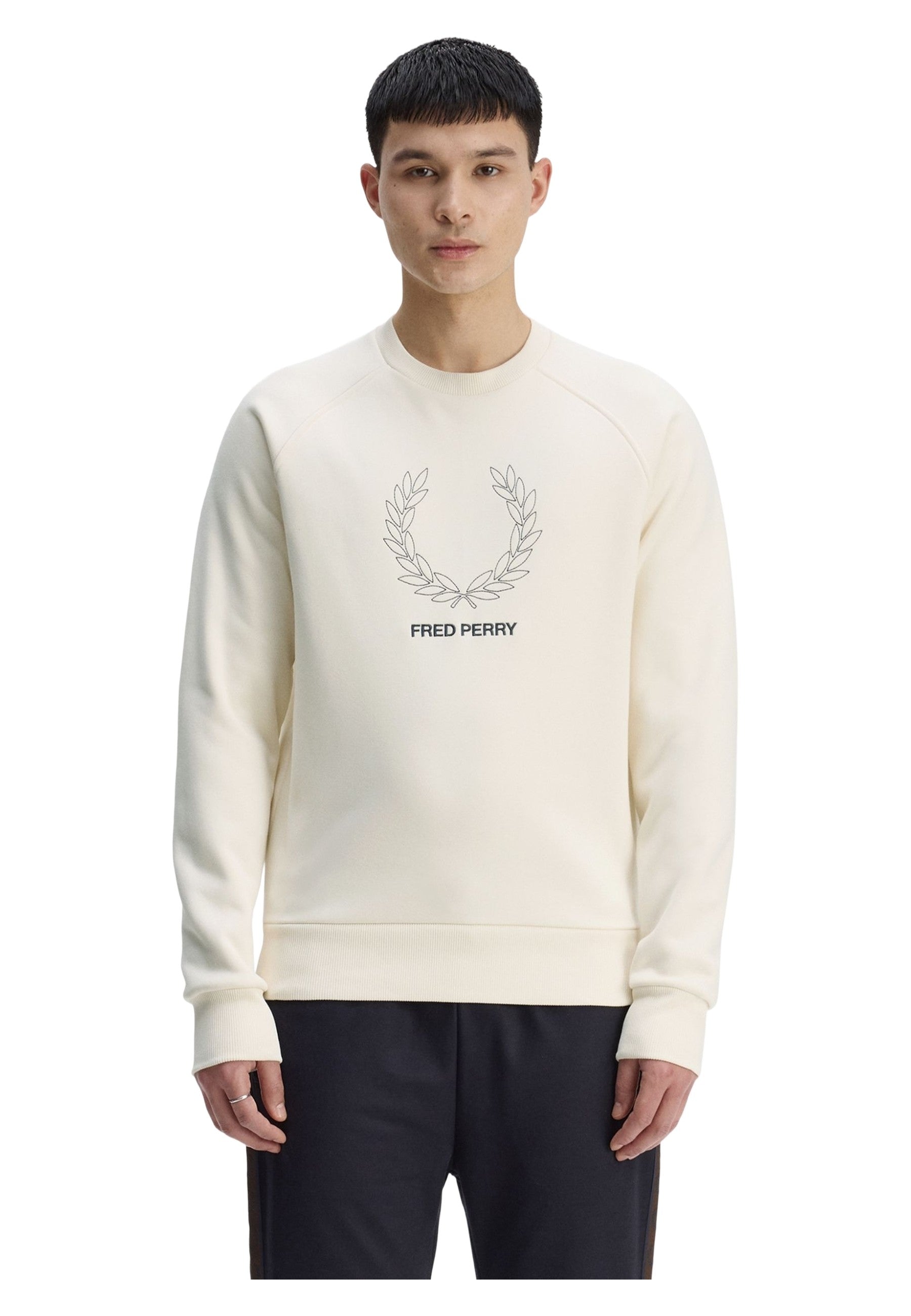 SUDADERA FRED PERRY BLANCA OUTLINE LRL WRTH SWEATSHIRT