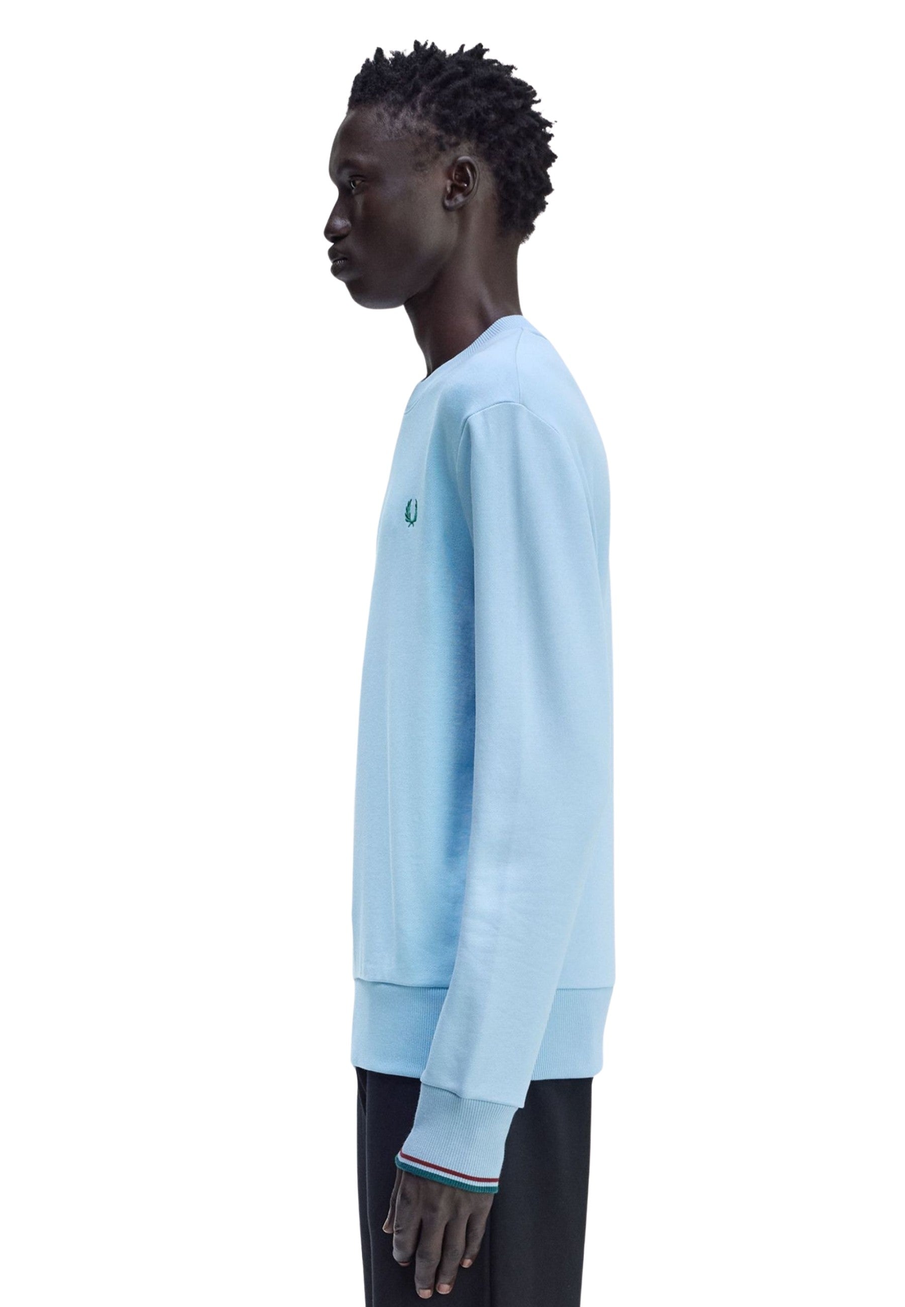 SUDADERA FRED PERRY CELESTE Z55 CREWNECK SWEATSHIRT