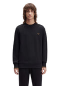 SUDADERA FRED PERRY NEGRA CONTRAST CREWNECK SWEATSHIRT