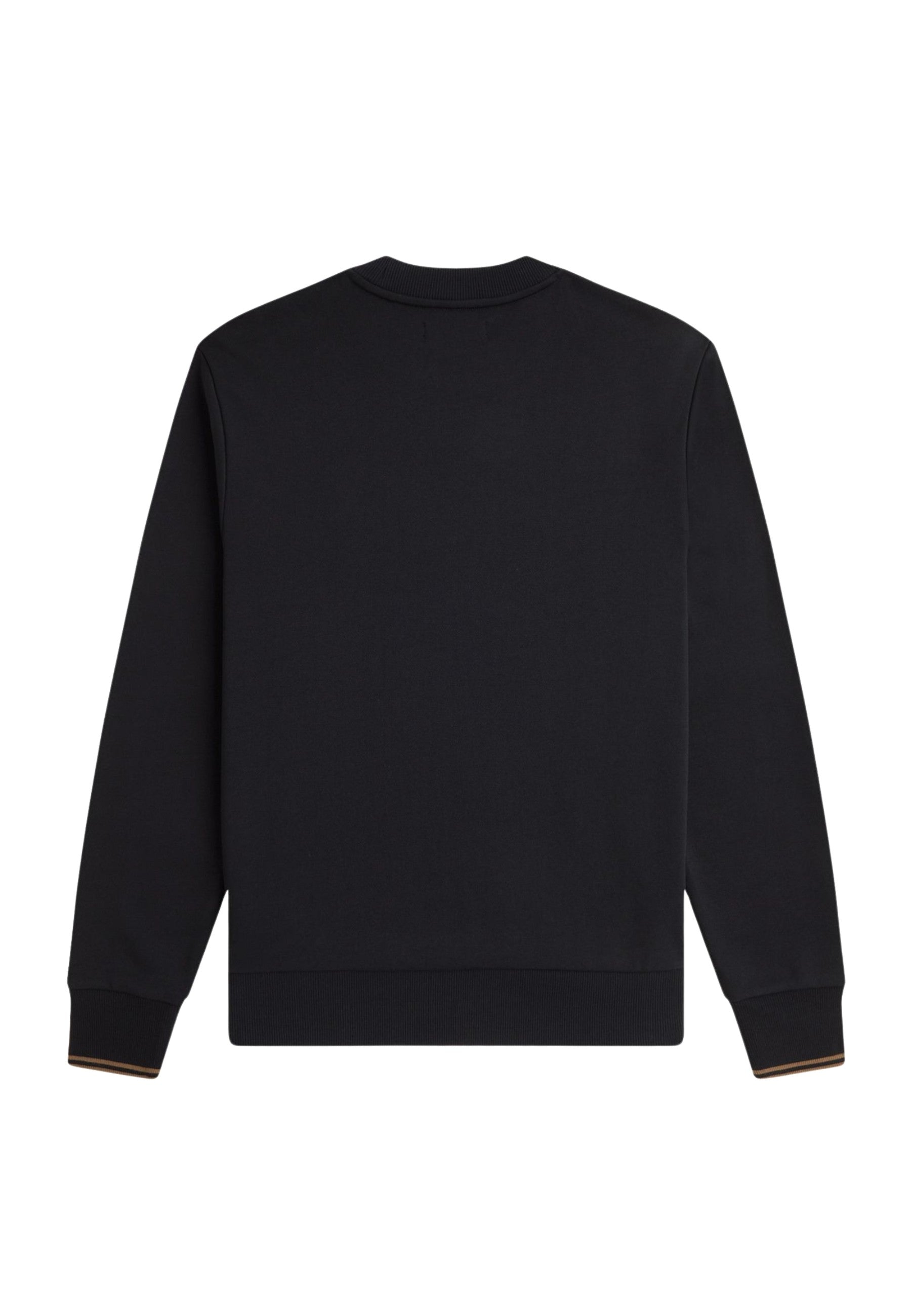 SUDADERA FRED PERRY NEGRA CONTRAST CREWNECK SWEATSHIRT