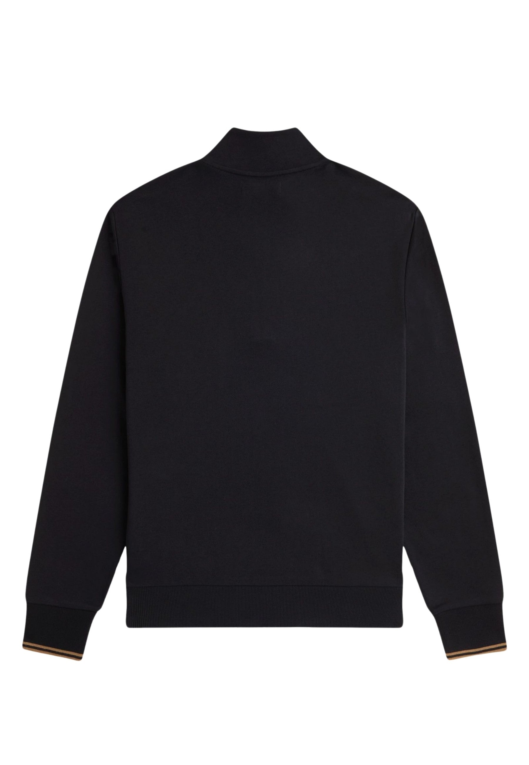 SUDADERA FRED PERRY NEGRA HALF ZIP CONTRAST SWEAT