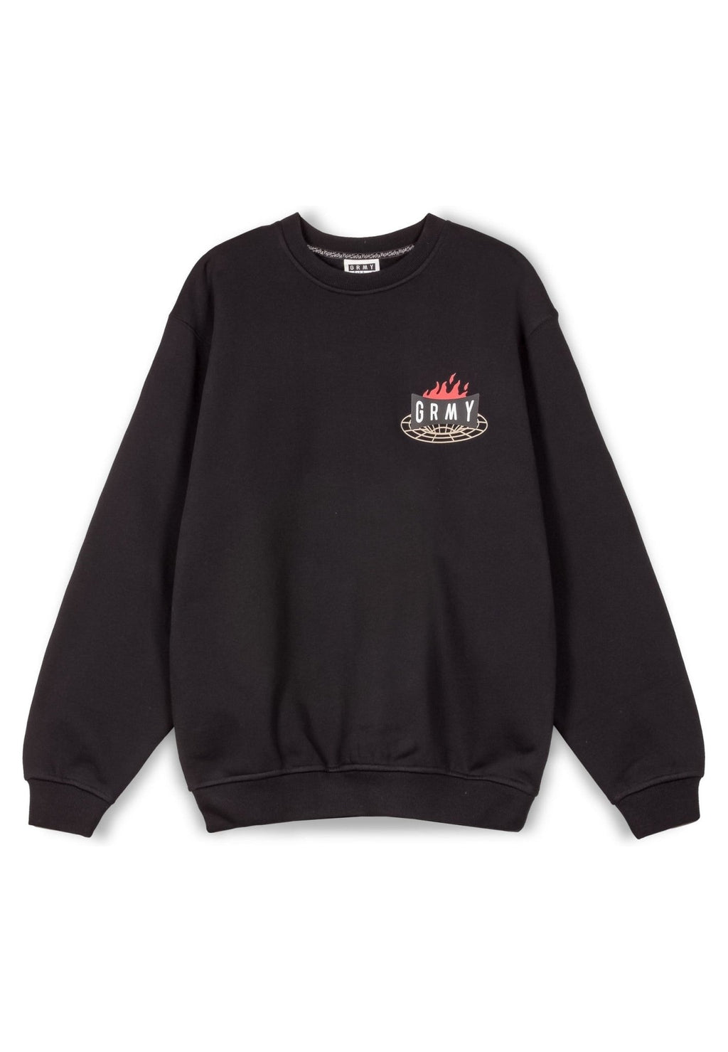 SUDADERA GRIMEY NEGRA BACK AT YOU VINTAGE CREWNECK - AREA ZERO