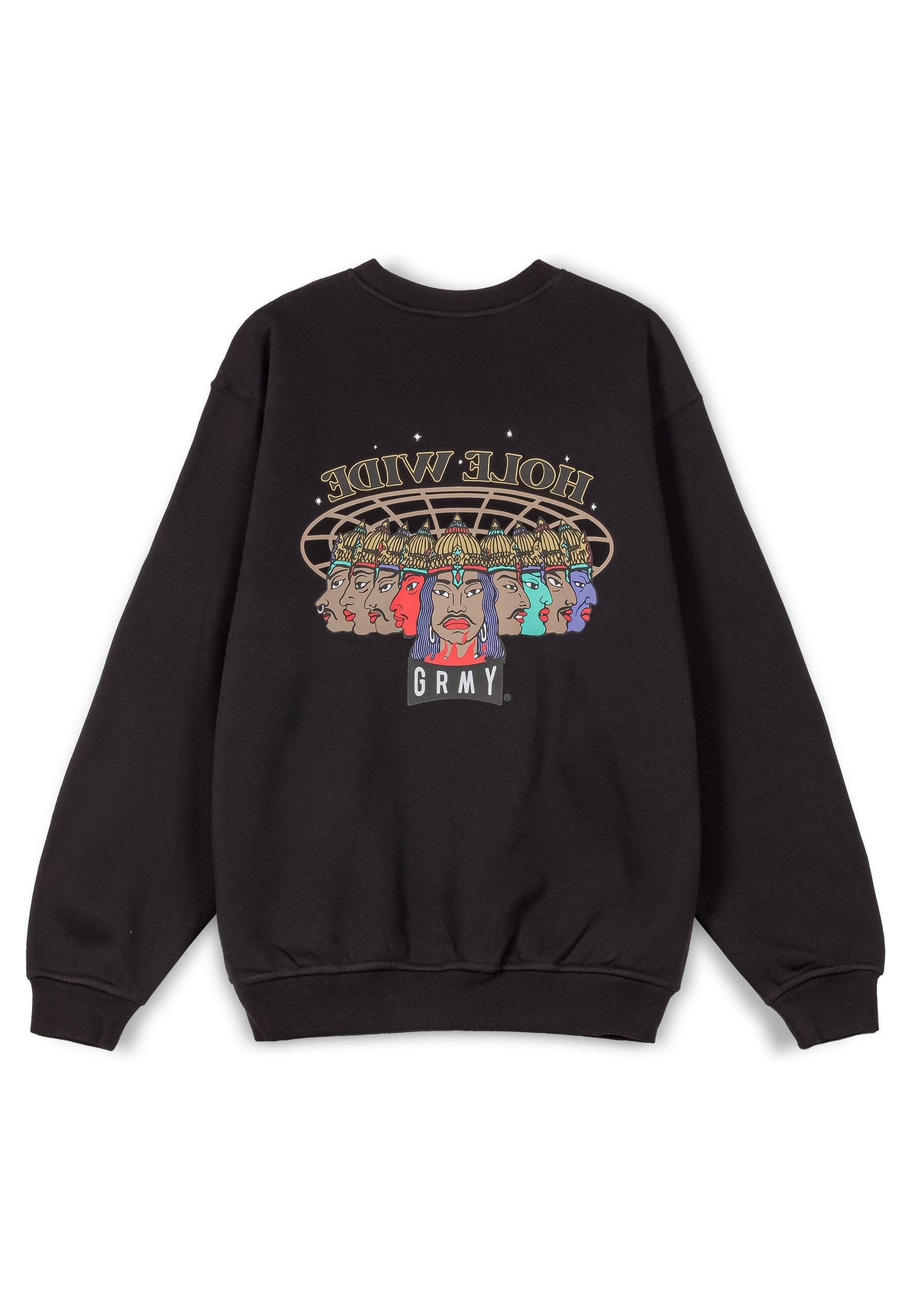 SUDADERA GRIMEY NEGRA BACK AT YOU VINTAGE CREWNECK