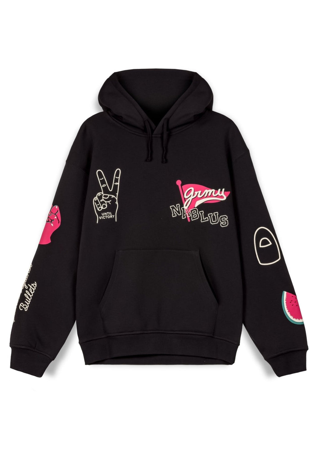 SUDADERA GRIMEY NEGRA NABLUS VINTAGE HOODIE - AREA ZERO