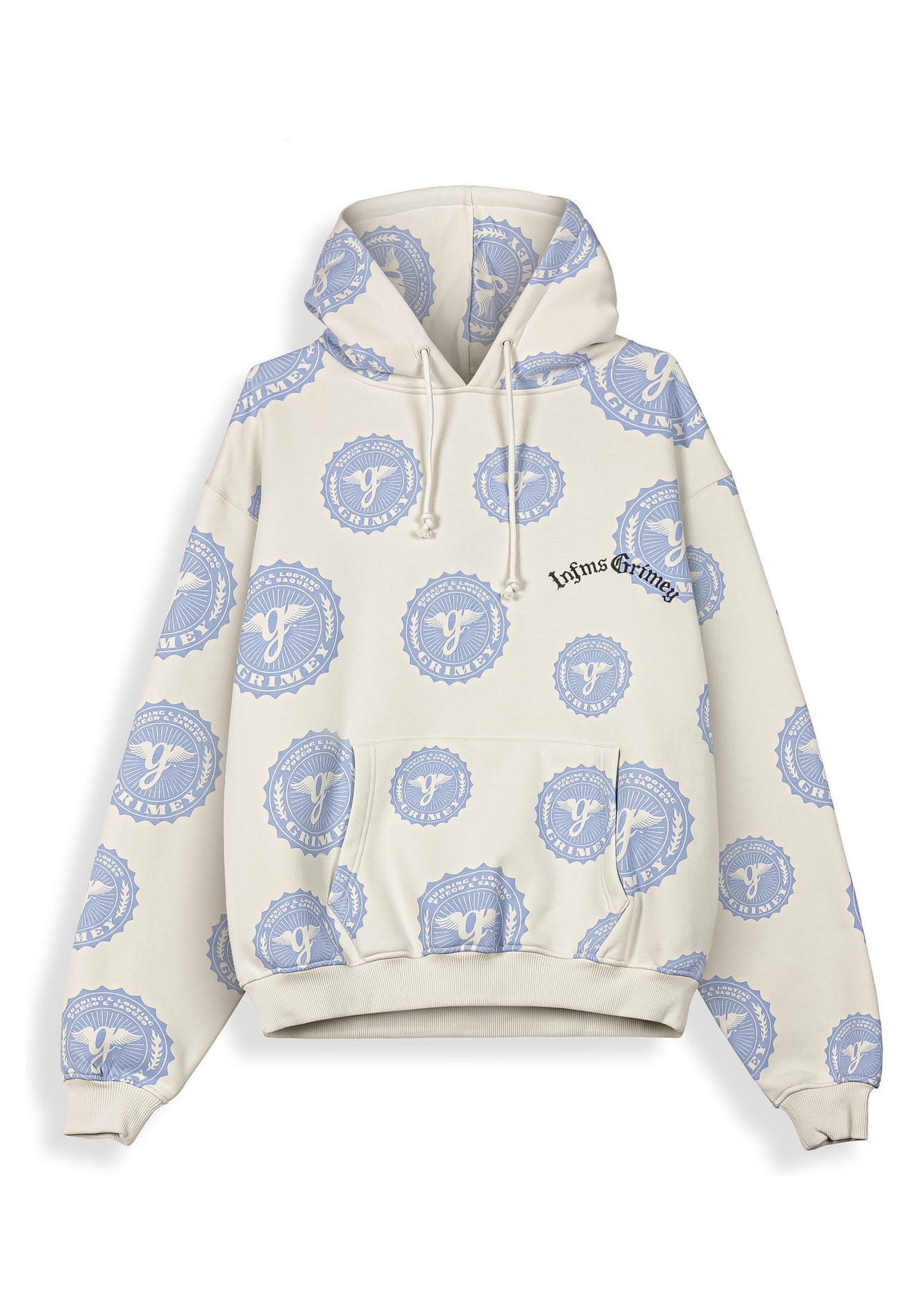 SUDADERA GRIMEY OFF WHITE CHIEF WATCHER ALL OVER PRINT BOXY HOODIE