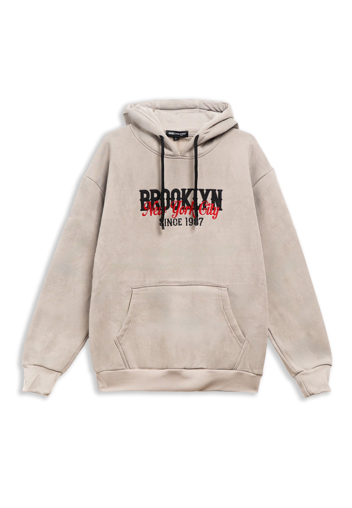 SUDADERA GRIS BROOKLIN HOODIE