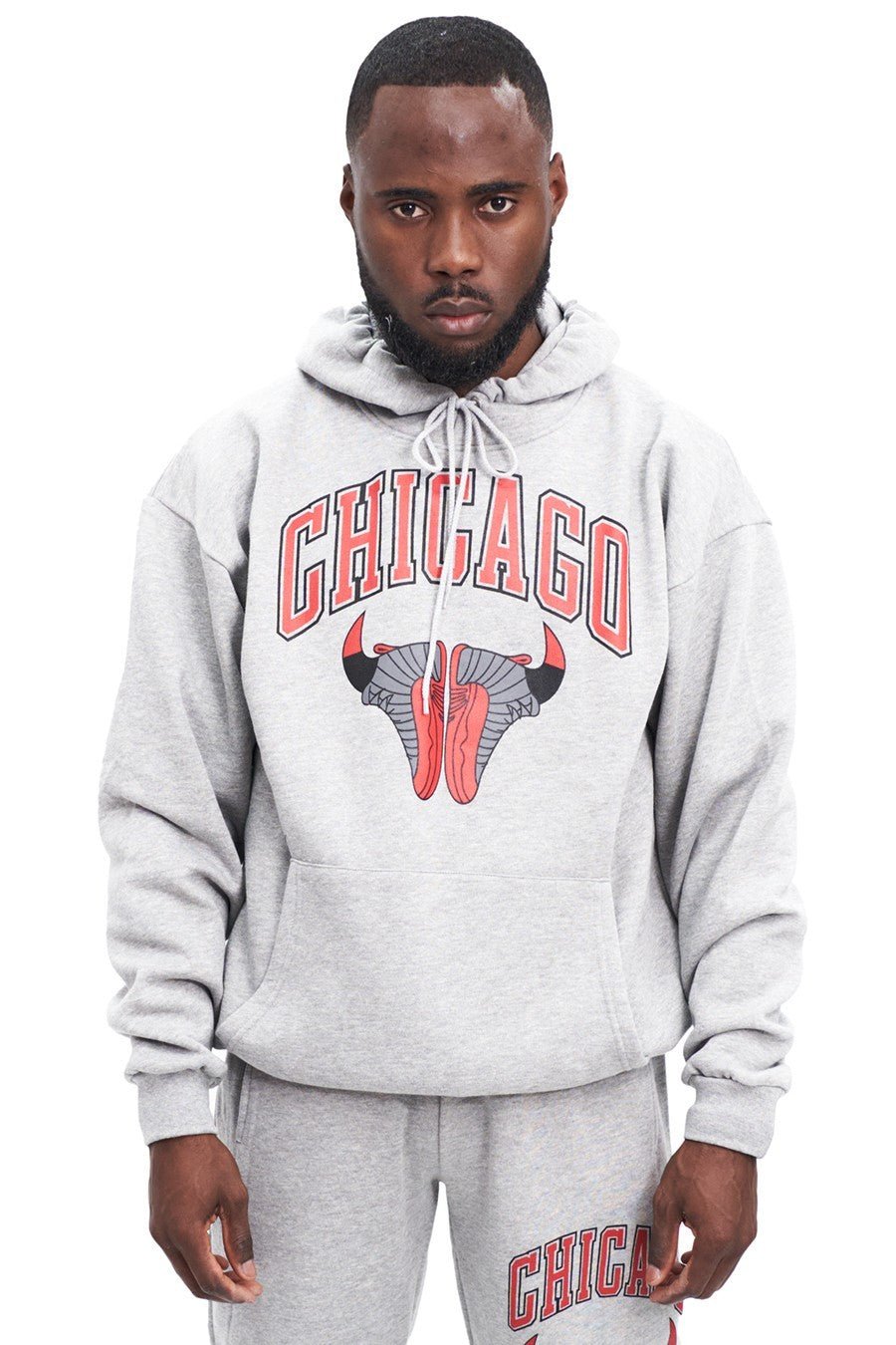 SUDADERA GRIS CHICAGO SNEAKERS HOODIE - AREA ZERO