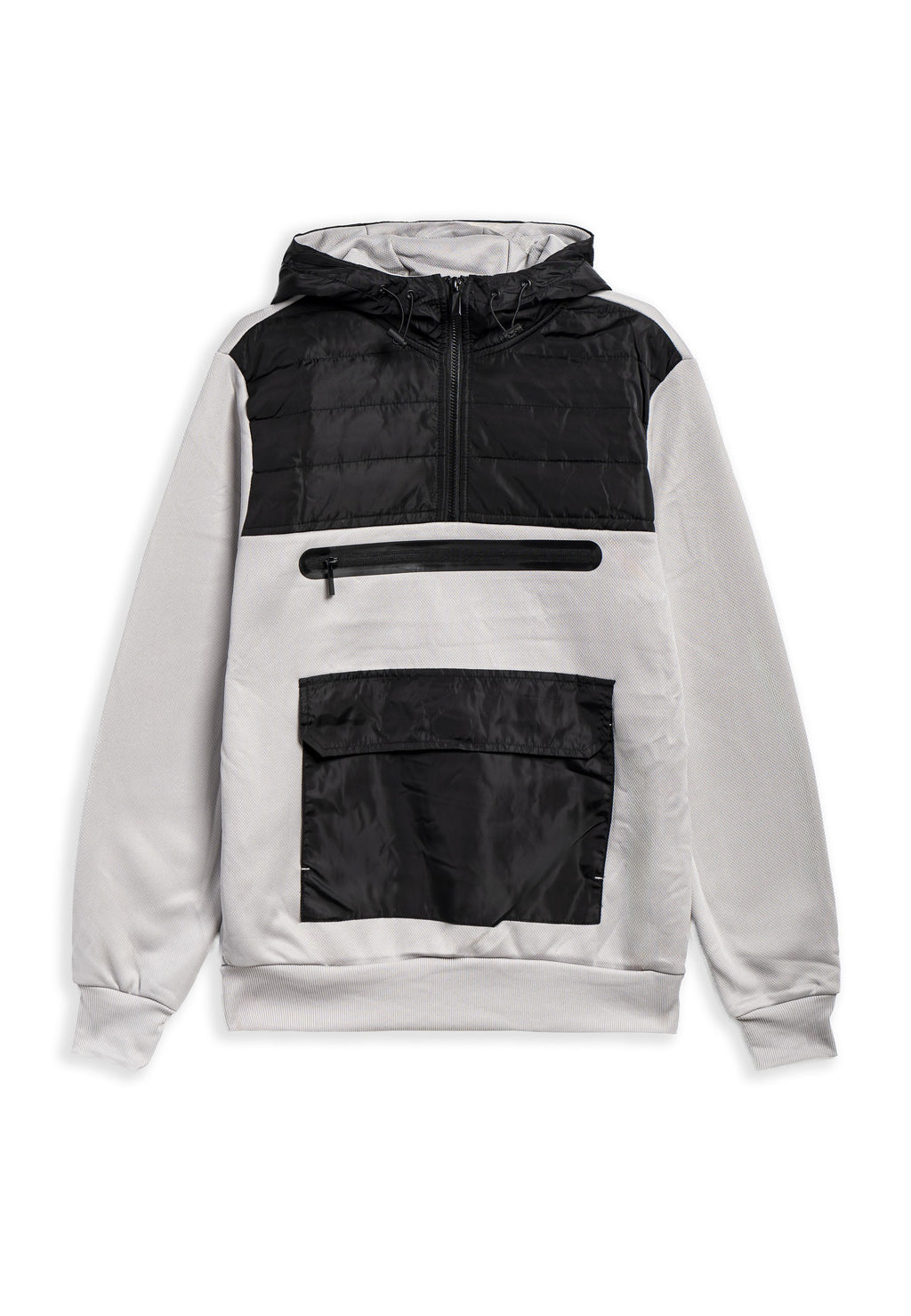 SUDADERA GRIS FRONT POCKET HOODIE