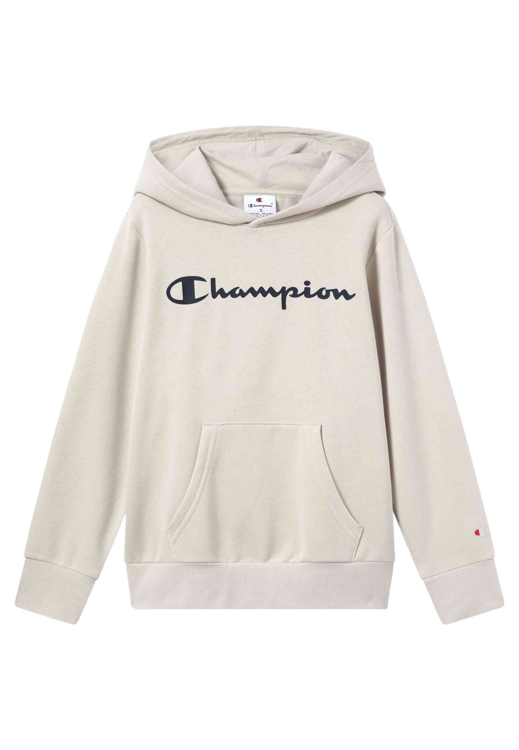 SUDADERA JUNIOR CHAMPION BEIGE BIG PRINTED LOGO HOODIE
