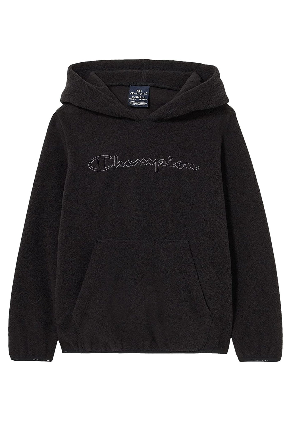 SUDADERA JUNIOR POLAR CHAMPION NEGRA BIG LOGO FLEECE HOODIE - AREA ZERO
