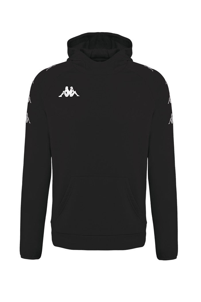 SUDADERA KAPPA DIANO NEGRA LOGO ESTAMPADO CON CAPUCHA