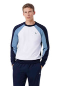SUDADERA LACOSTE BLANCA CONTRAST COLOURBLOCK CREWNECK
