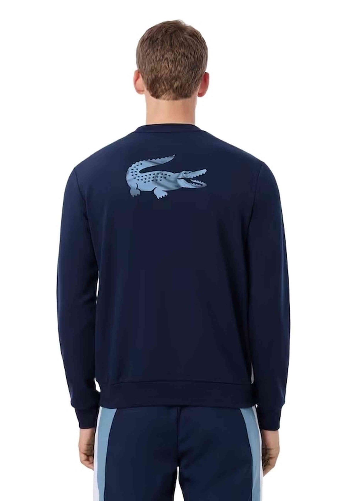 SUDADERA LACOSTE BLANCA CONTRAST COLOURBLOCK CREWNECK