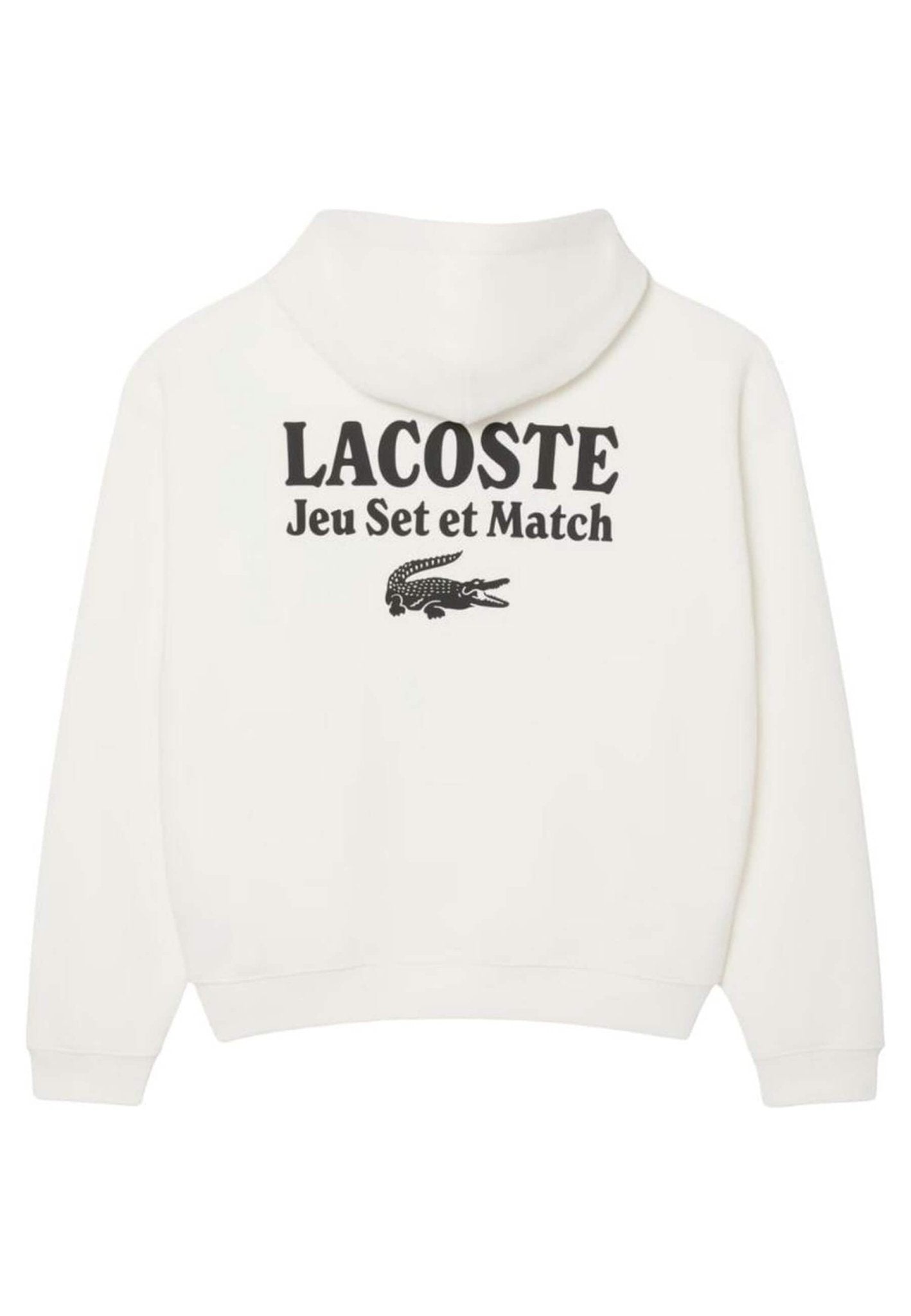 SUDADERA LACOSTE BLANCA JEU SET ET MATCH TENNIS HODDIE - AREA ZERO
