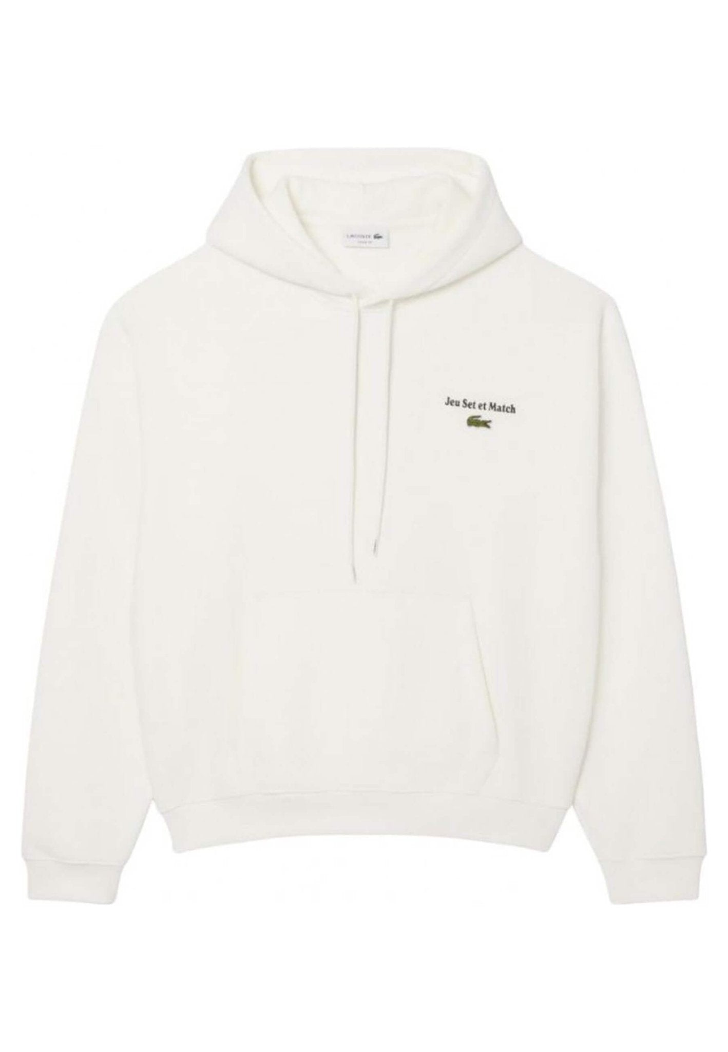 SUDADERA LACOSTE BLANCA JEU SET ET MATCH TENNIS HODDIE - AREA ZERO