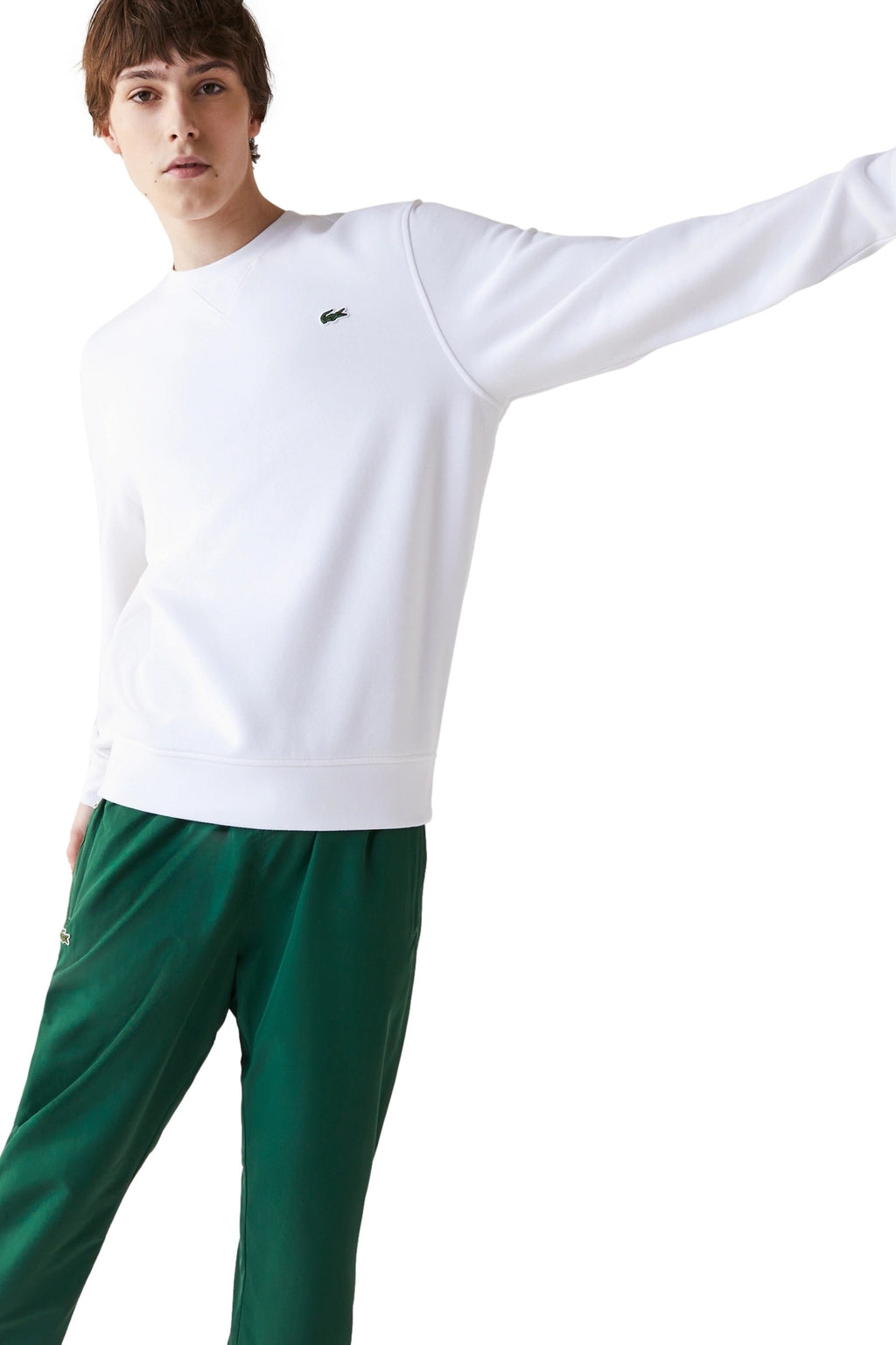 SUDADERA LACOSTE BLANCA BASIC SWEATSHIRT