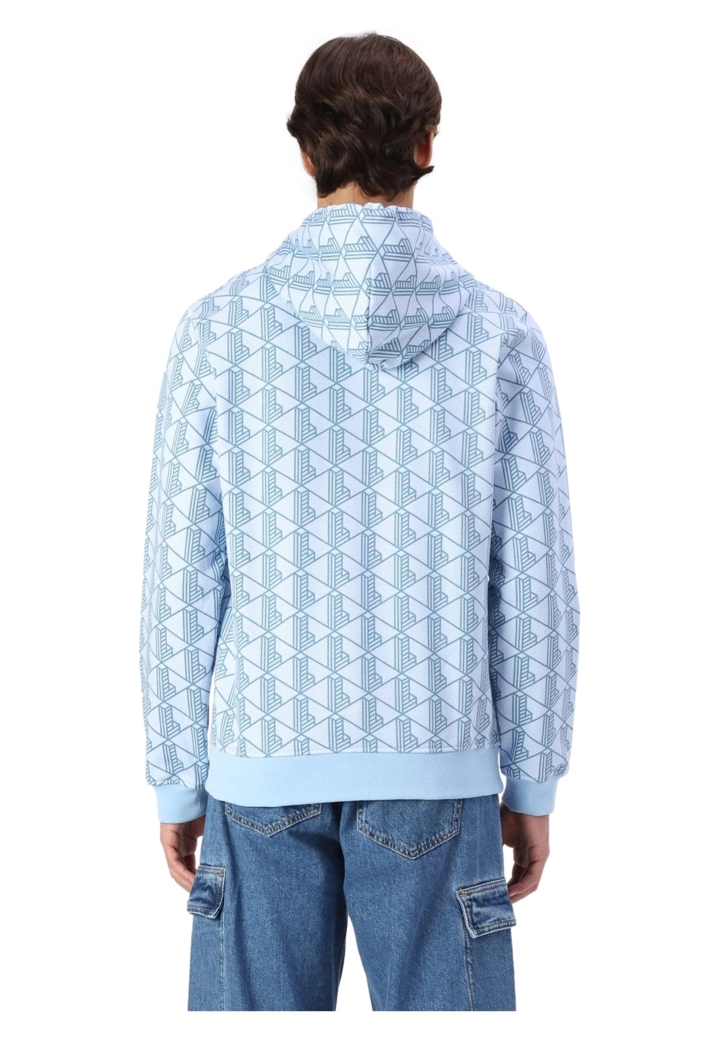 SUDADERA LACOSTE CELESTE MONOGRAM CREWNECK SWEATSHIRT - AREA ZERO