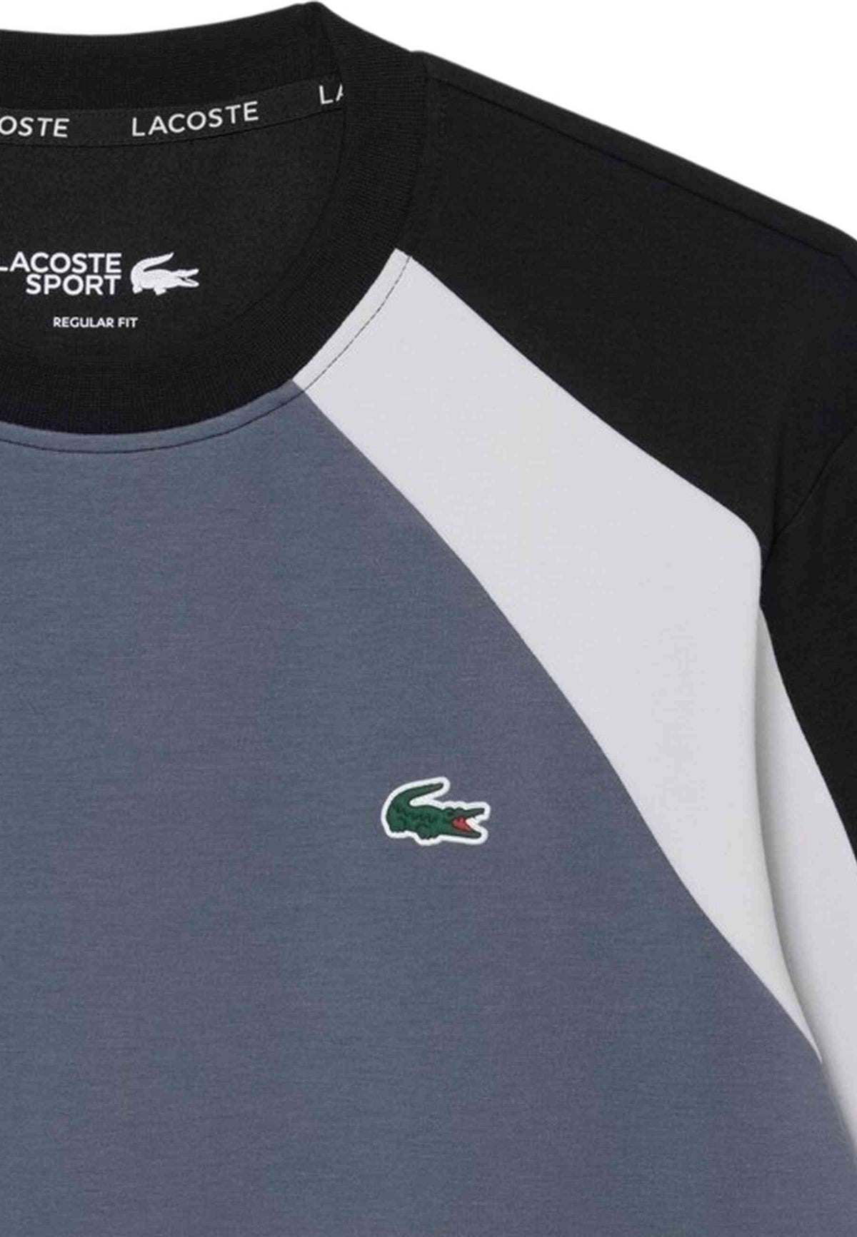 SUDADERA LACOSTE GRIS COLOURBLOCK SPORT CREWNECK SWEATSHIRT