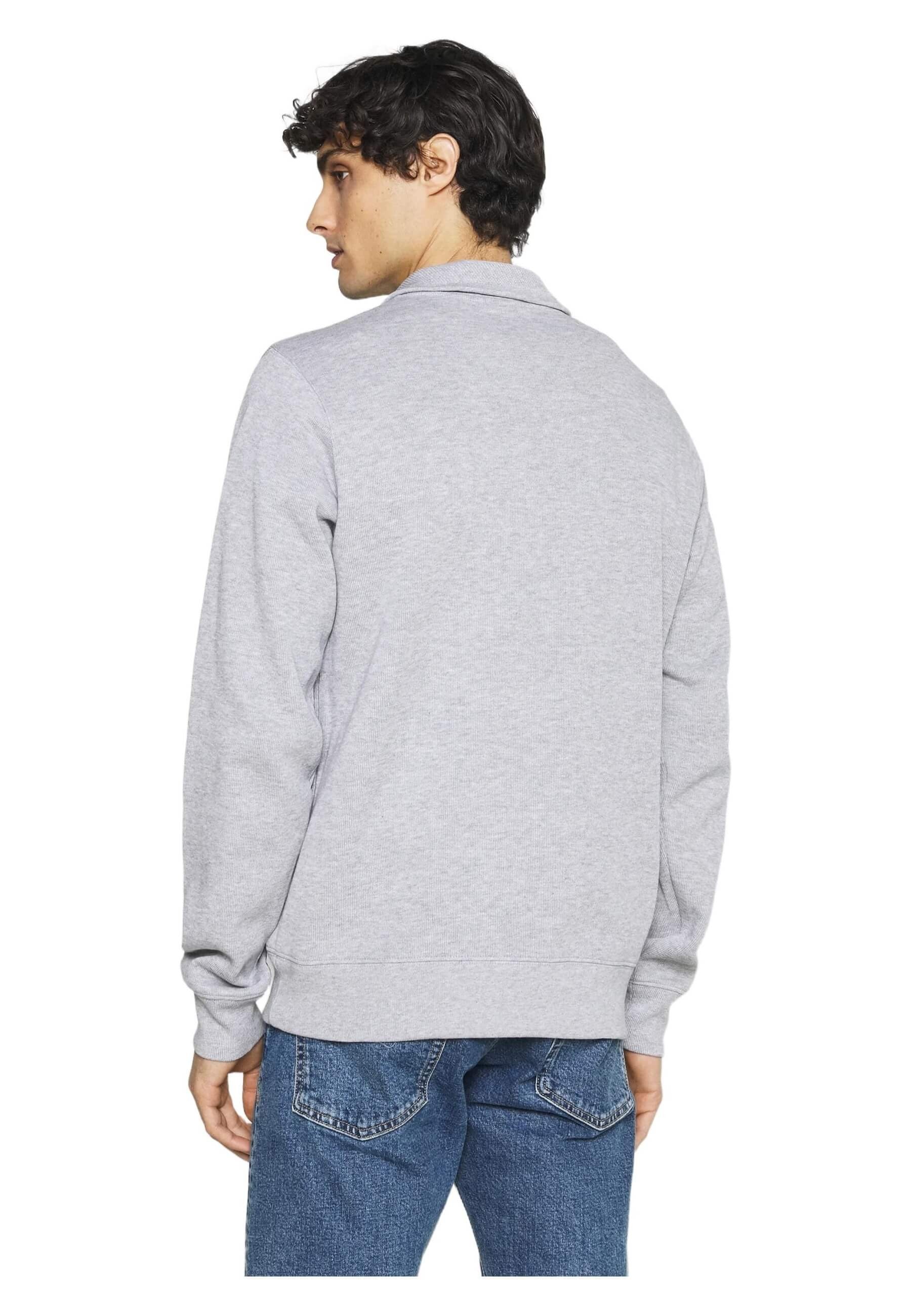 SUDADERA LACOSTE GRIS ZIP UP HIGH NECK SWEATSHIRT