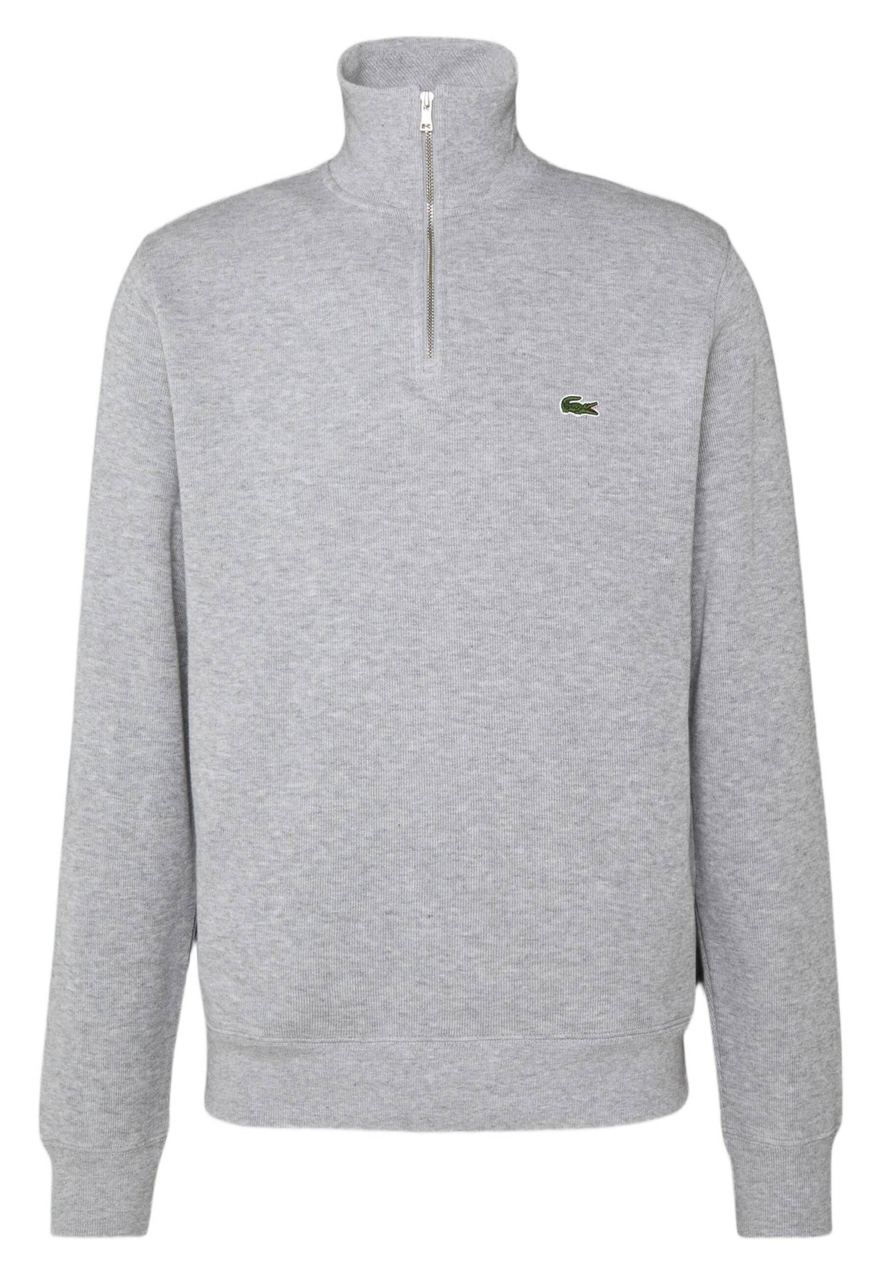 SUDADERA LACOSTE GRIS ZIP UP HIGH NECK SWEATSHIRT