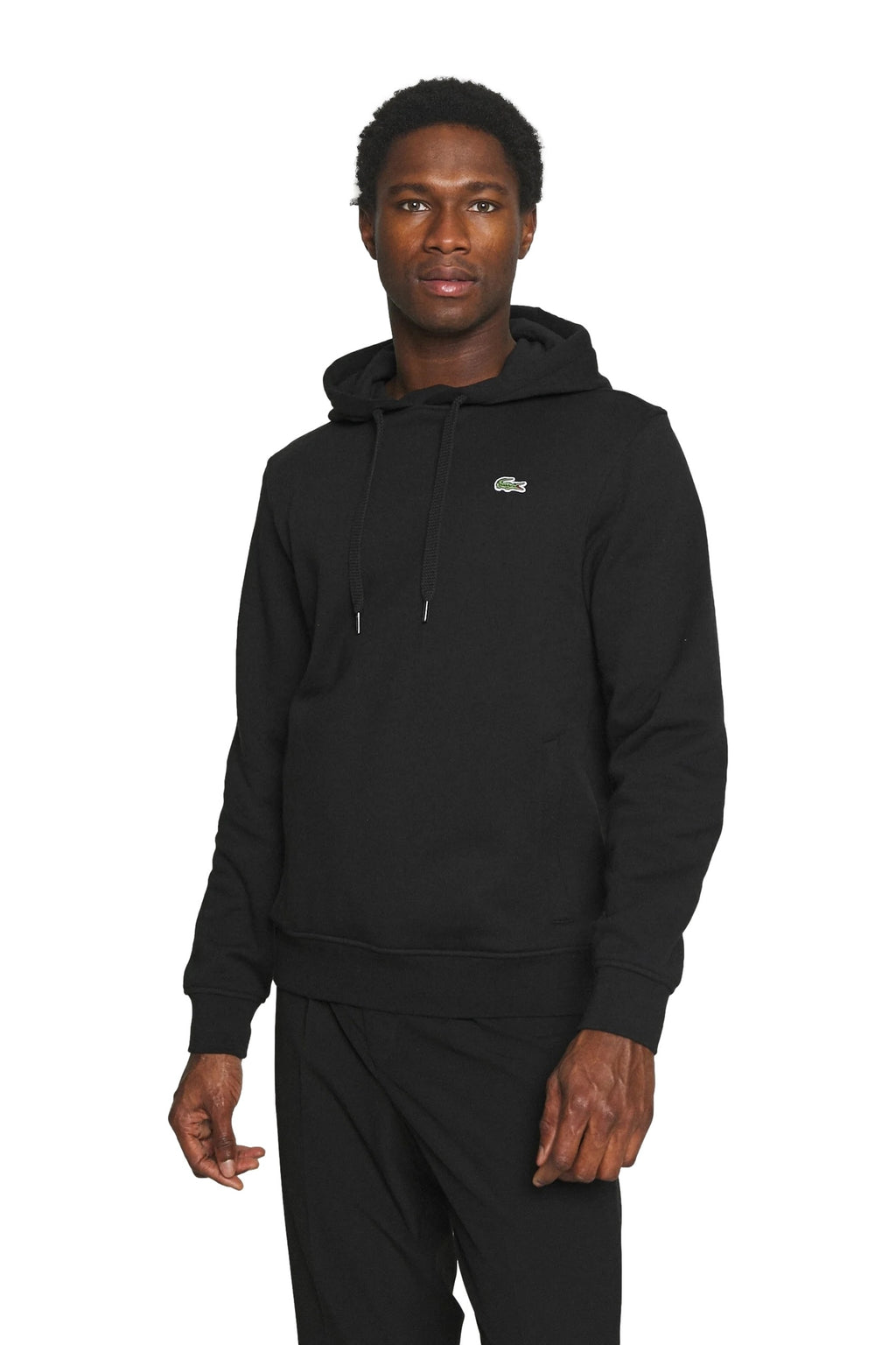 SUDADERA LACOSTE NEGRA BASIC HOODED SWEATSHIRT