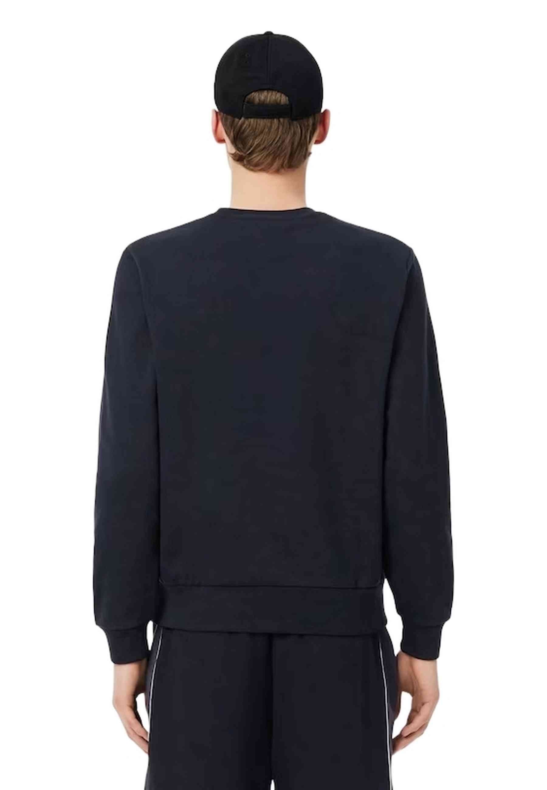 SUDADERA LACOSTE NEGRA COLOURBLOCK CREWNECK