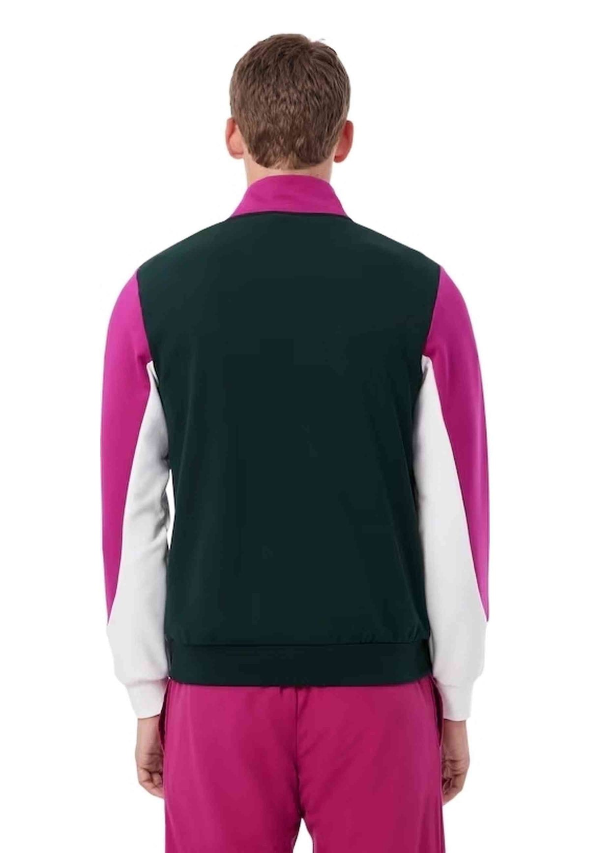 SUDADERA LACOSTE NEGRA HALF ZIP COLOURBLOCK SWEATSHIRT