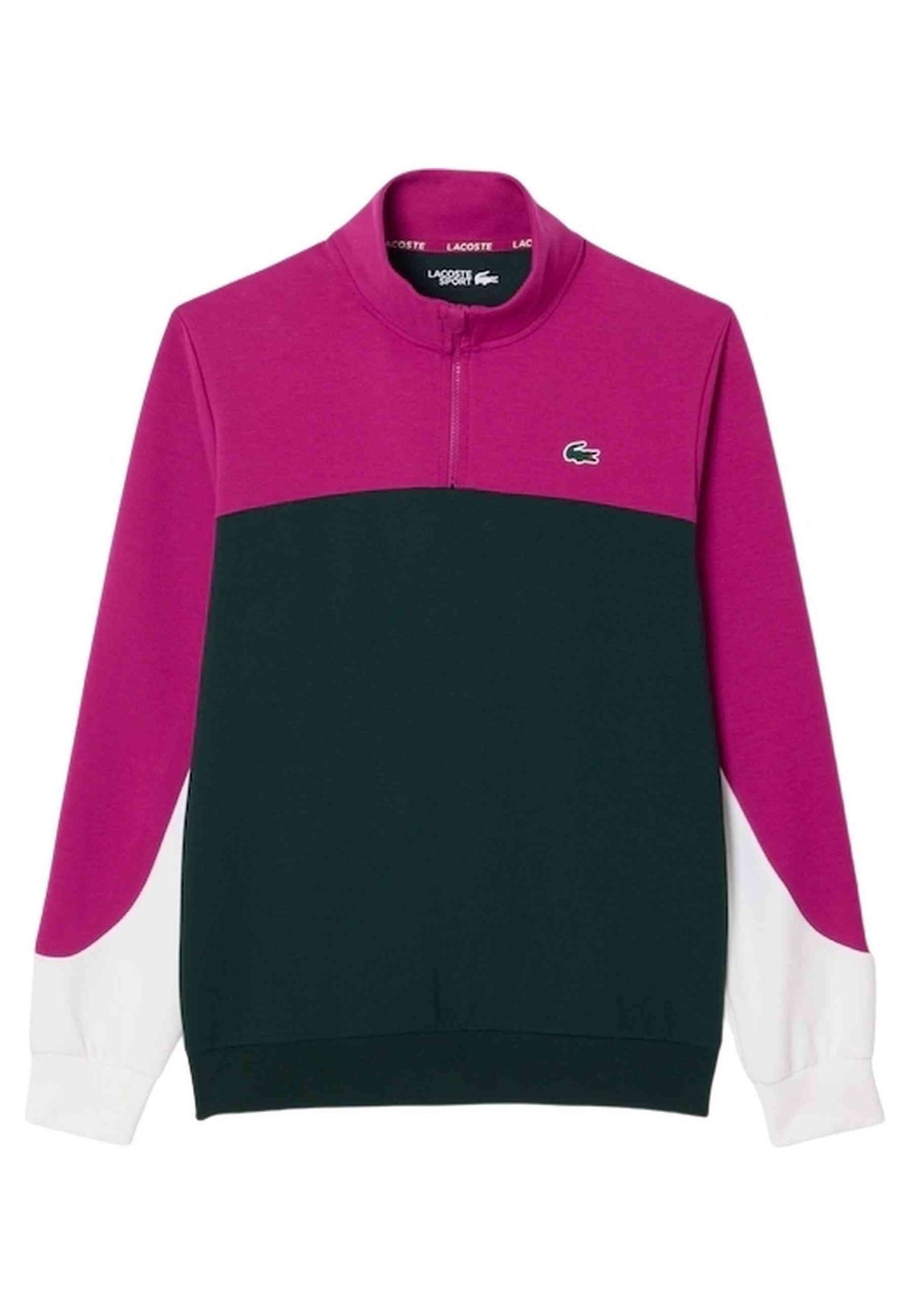 SUDADERA LACOSTE NEGRA HALF ZIP COLOURBLOCK SWEATSHIRT