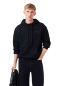 SUDADERA LACOSTE NEGRA WORDMARK EMBROIDERED HOODIE