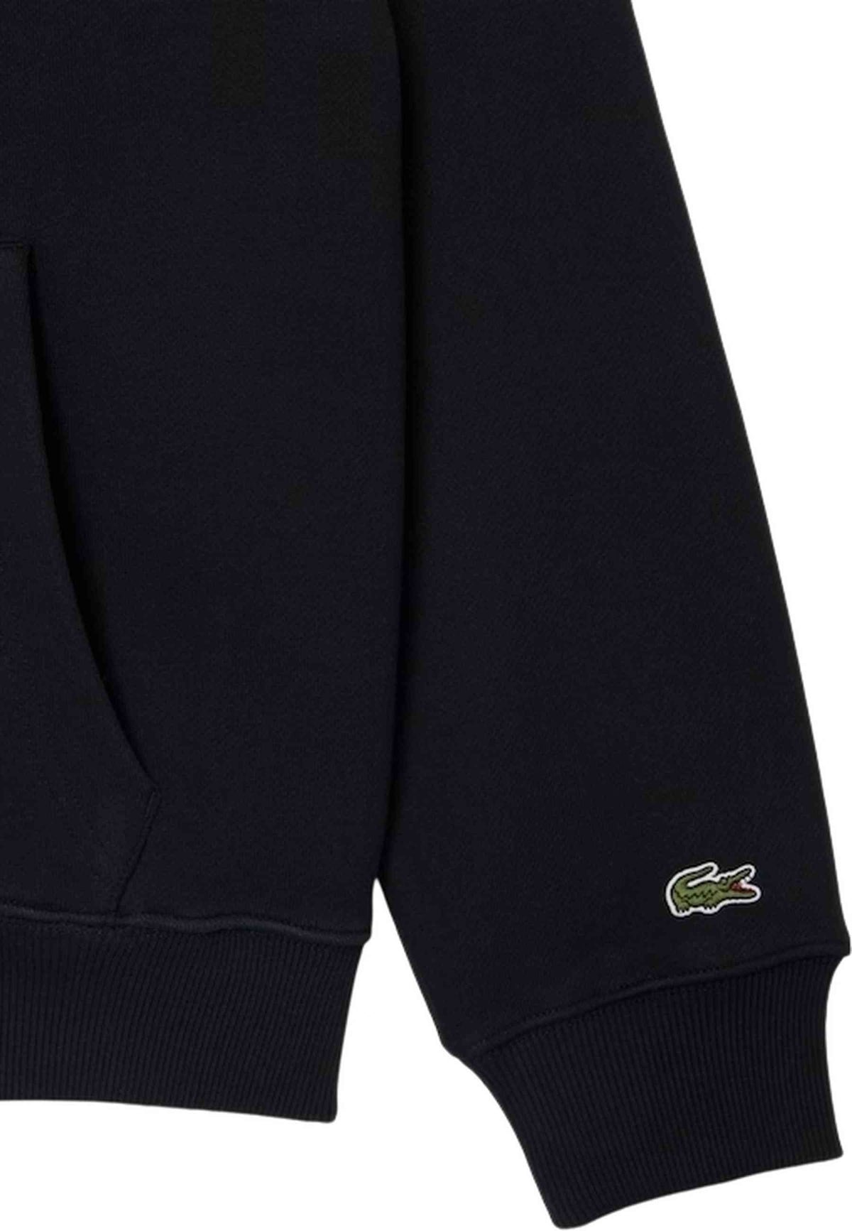 SUDADERA LACOSTE NEGRA WORDMARK EMBROIDERED HOODIE
