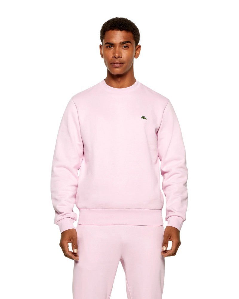 SUDADERA LACOSTE ROSA SMALL LOGO CREWNECK - AREA ZERO