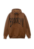 SUDADERA MARRON BROOKLIN BRUSHED SCRIPT HOODIE