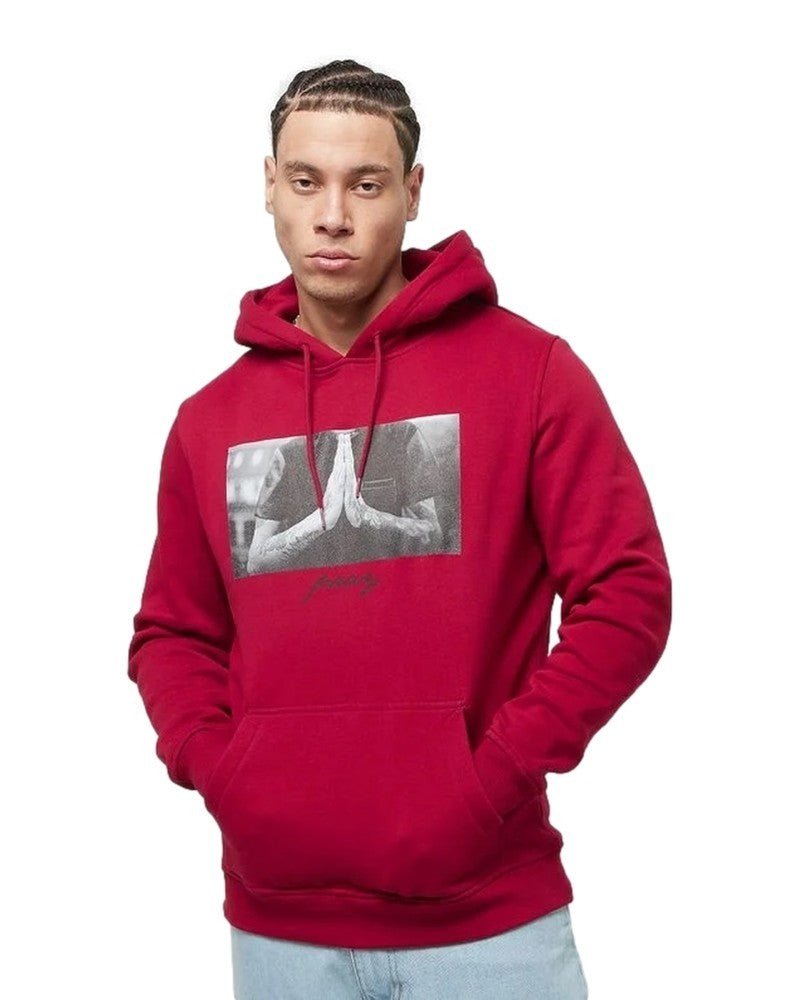 SUDADERA MISTER TEE GRANATE PRAY HOODIE - AREA ZERO