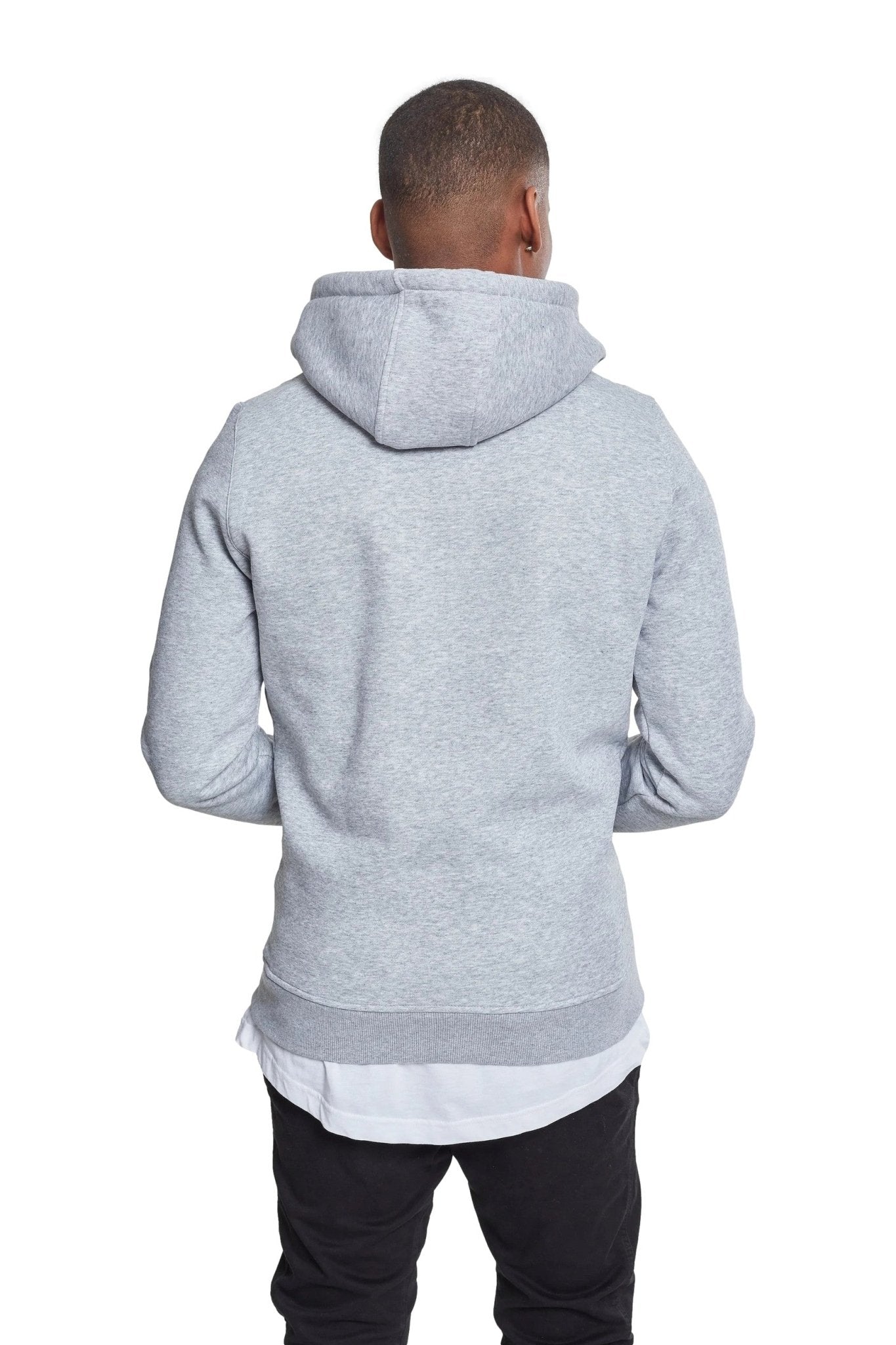SUDADERA MISTER TEE GRIS HEATHER PRAY HOODIE - AREA ZERO