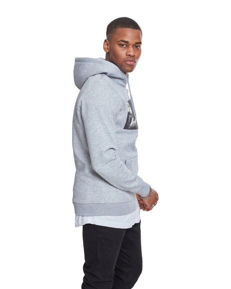 SUDADERA MISTER TEE GRIS HEATHER PRAY HOODIE - AREA ZERO