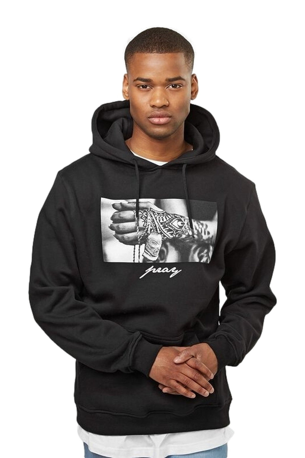 SUDADERA MISTER TEE NEGRA PRAY 2.0 HOODIE - AREA ZERO