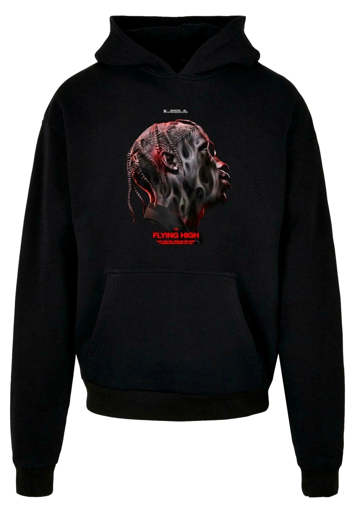 SUDADERA MISTER TEE NEGRA TRAVIS SCOTT FLYING HIGH HEAVY OVERSIZED HOODIE - AREA ZERO