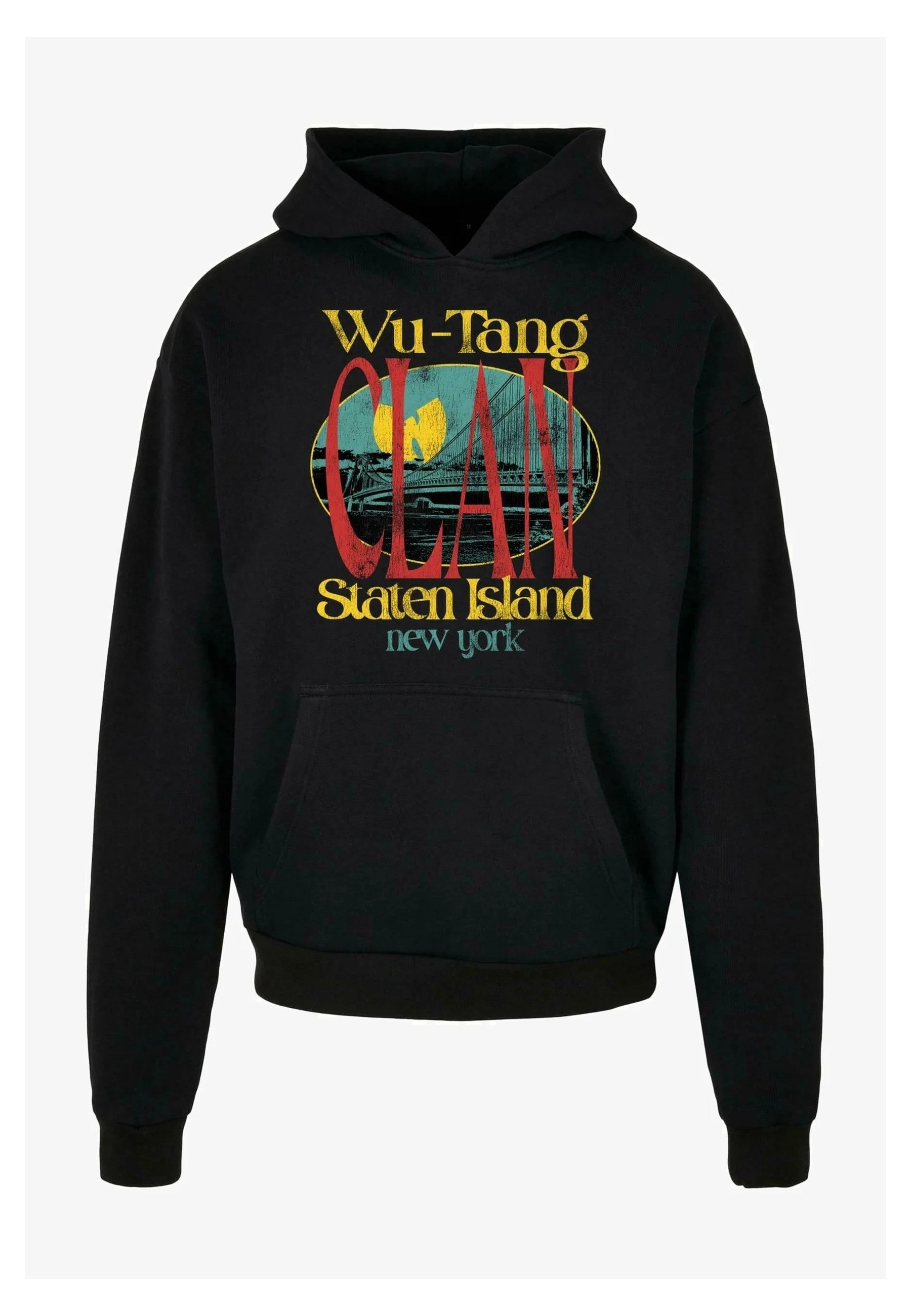 SUDADERA MISTER TEE NEGRA WU TANG STATEN ISLAND HEAVY OVERSIZED HOODIE