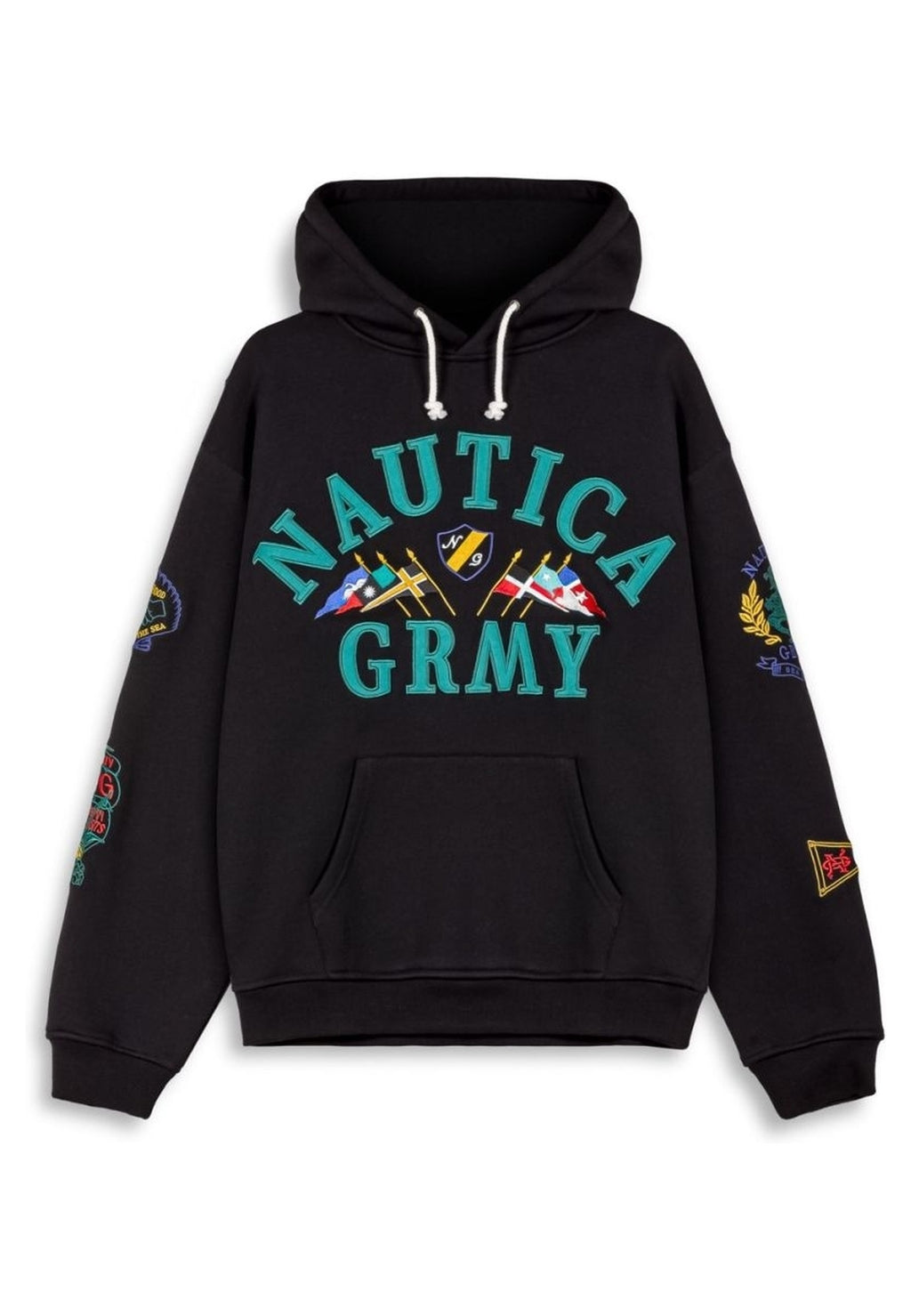 SUDADERA NAUTICA X GRIMEY NEGRA MIGTHY HARMONIST VINTAGE HOODIE