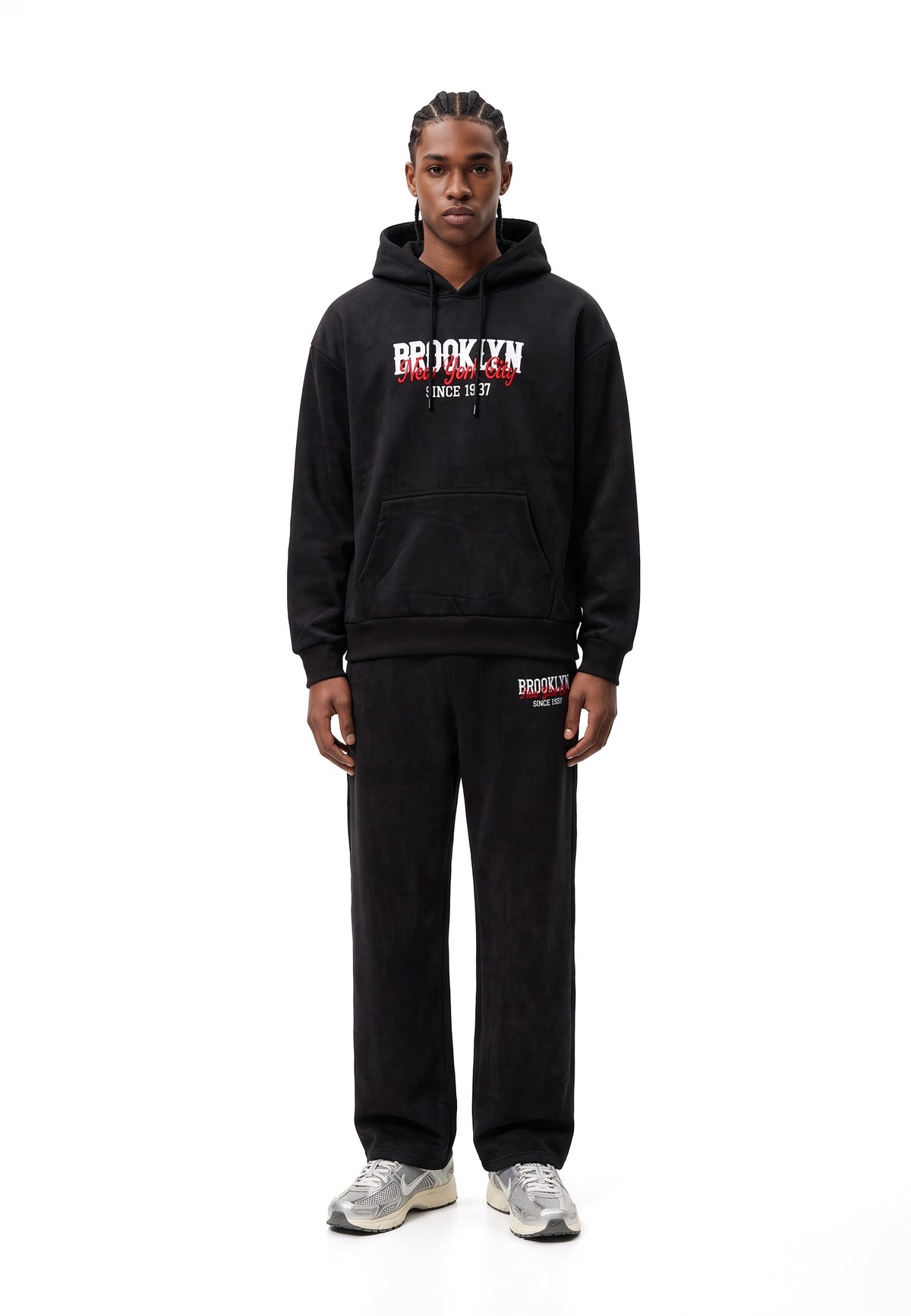 SUDADERA NEGRA BROOKLIN HOODIE