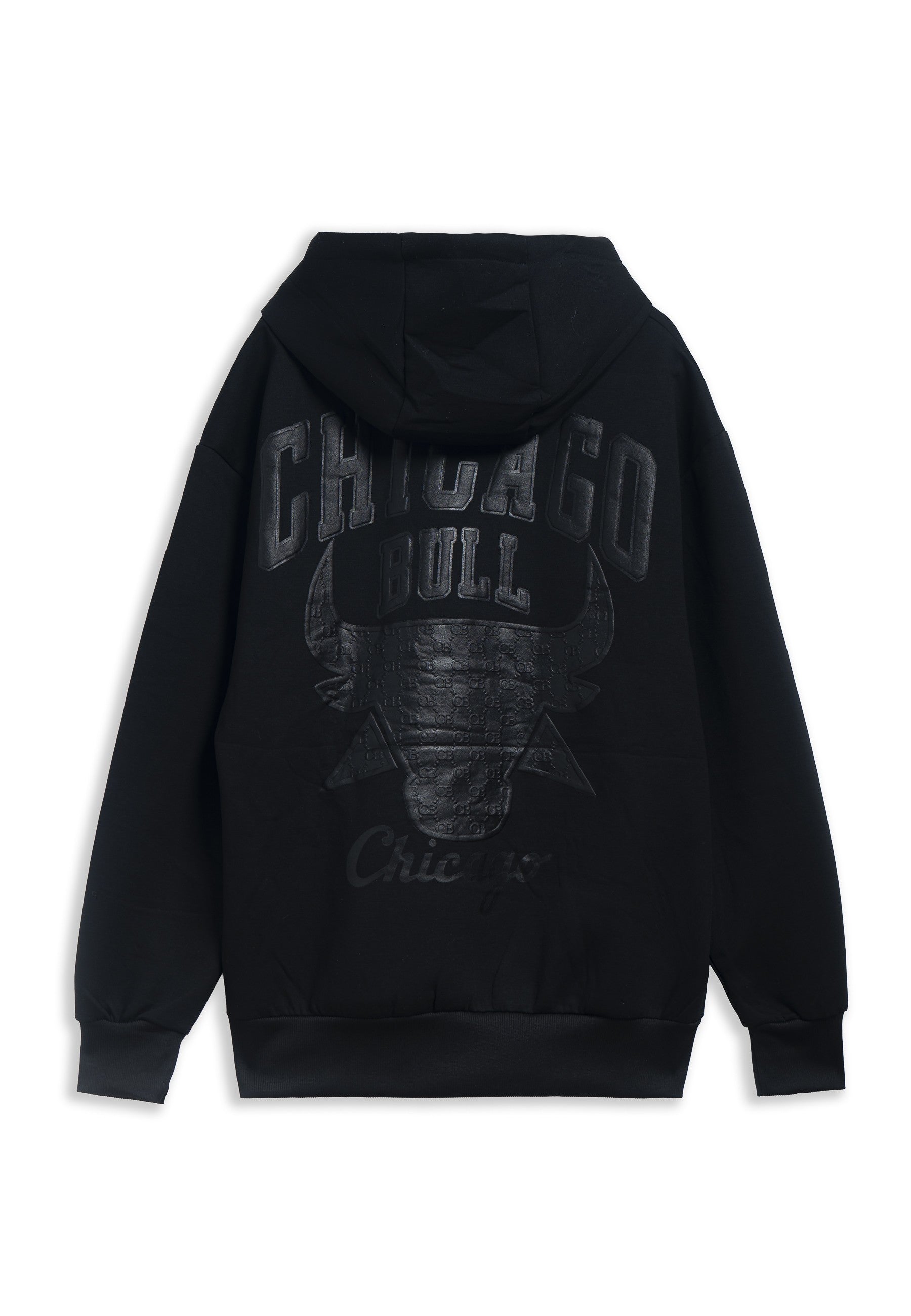SUDADERA NEGRA BULL CHICAGO HANDWRITE HOODIE